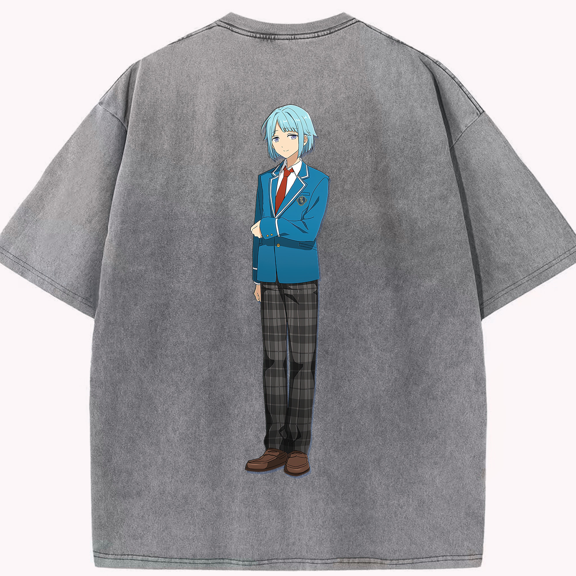（画像用） あんさんぶるスターズ! Ensemble Stars 綿100% ヴィンテージ風 半袖Tシャツ（背面プリント）