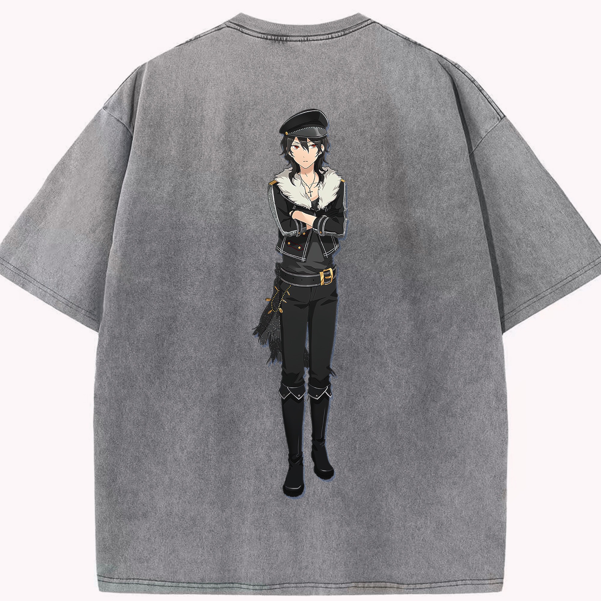（画像用） あんさんぶるスターズ! Ensemble Stars 綿100% ヴィンテージ風 半袖Tシャツ（背面プリント）