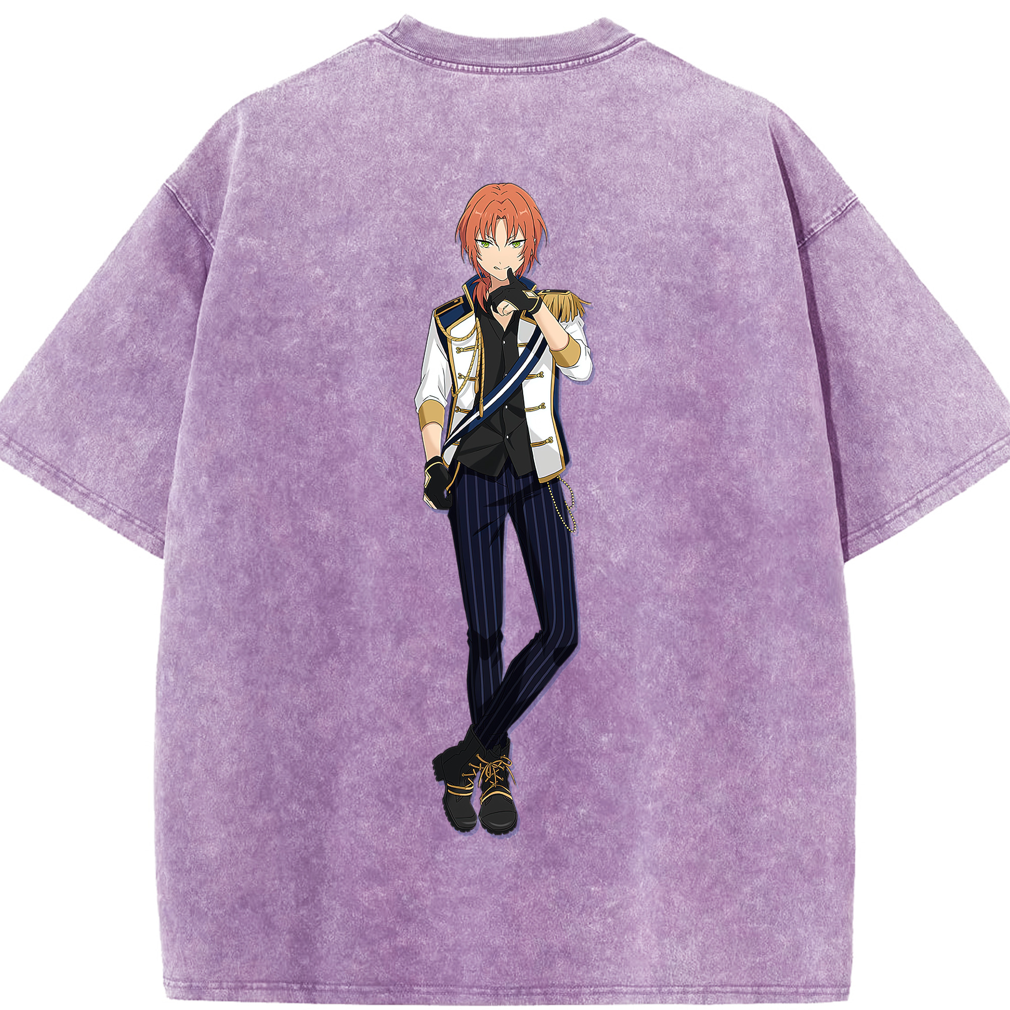（画像用） あんさんぶるスターズ! Ensemble Stars 綿100% ヴィンテージ風 半袖Tシャツ（背面プリント）