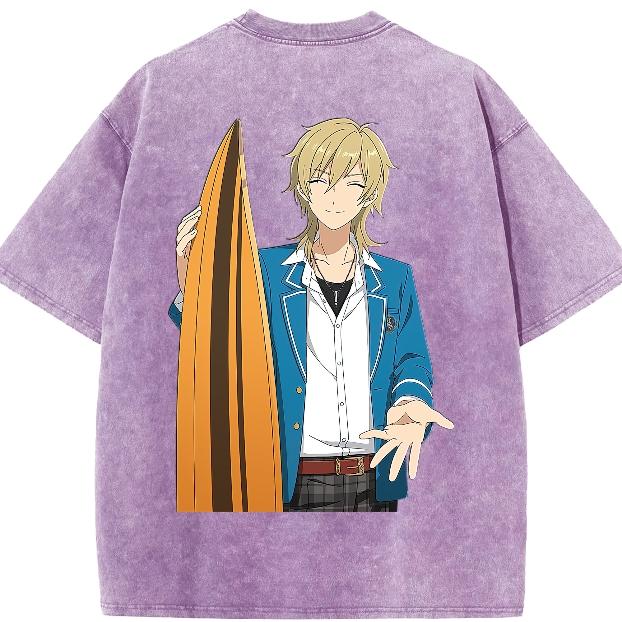 （画像用） あんさんぶるスターズ! Ensemble Stars 綿100% ヴィンテージ風 半袖Tシャツ（背面プリント）