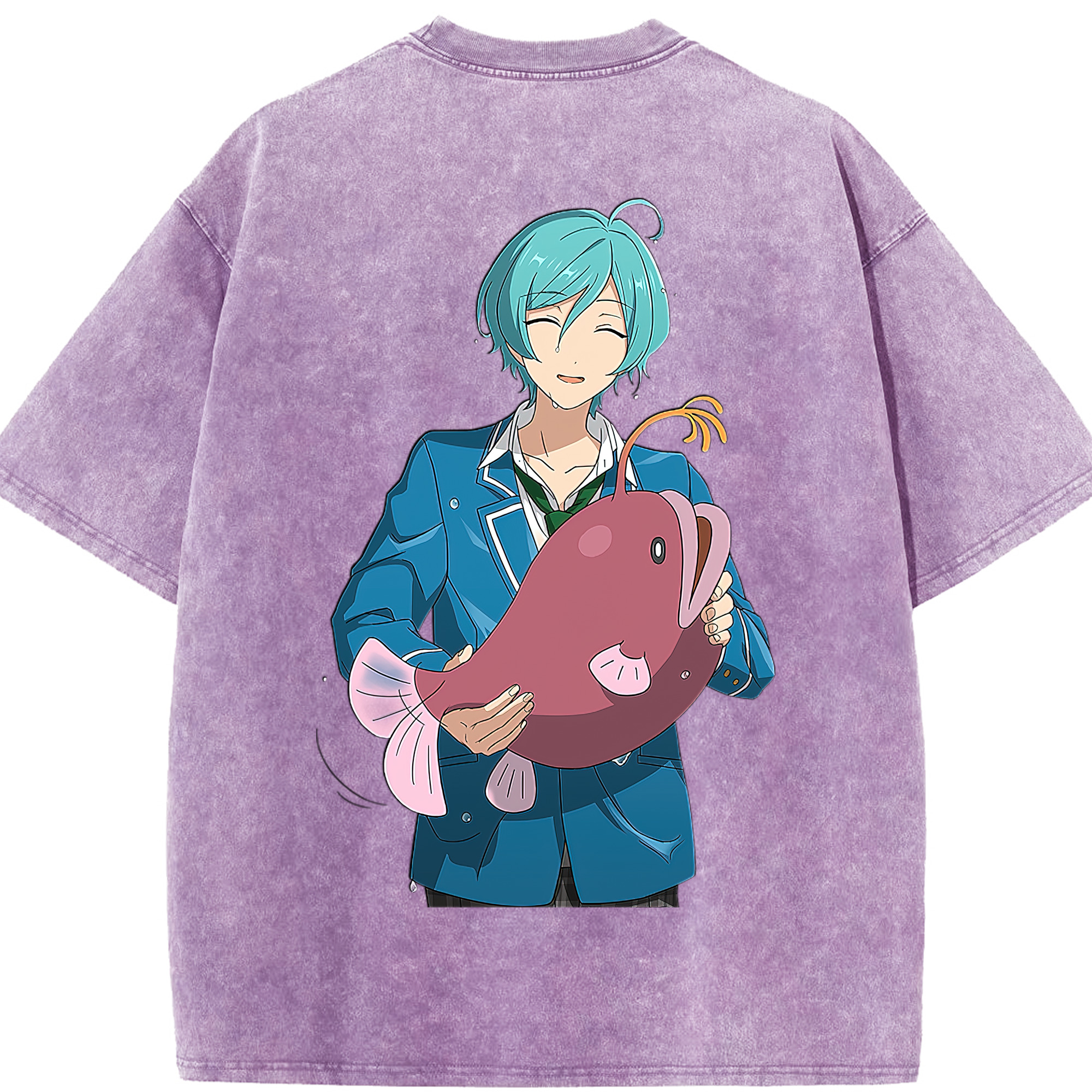 （画像用） あんさんぶるスターズ! Ensemble Stars 綿100% ヴィンテージ風 半袖Tシャツ（背面プリント）