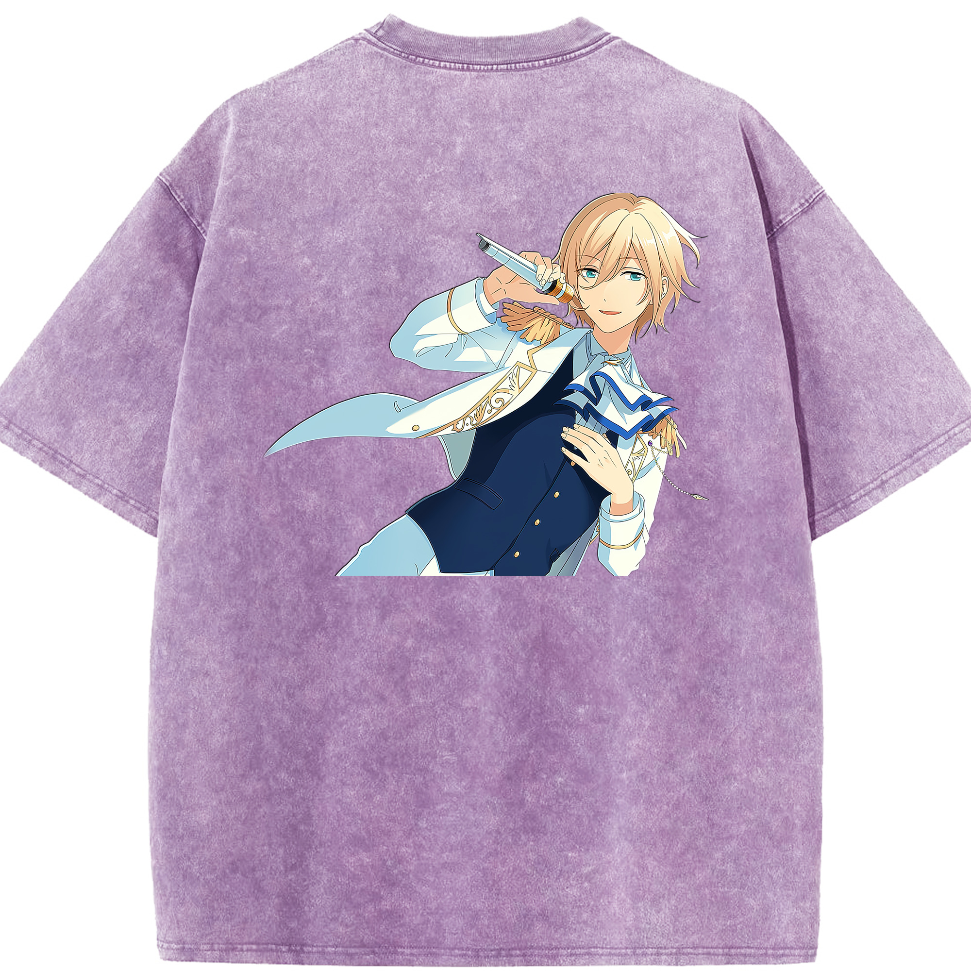 （画像用） あんさんぶるスターズ! Ensemble Stars 綿100% ヴィンテージ風 半袖Tシャツ（背面プリント）