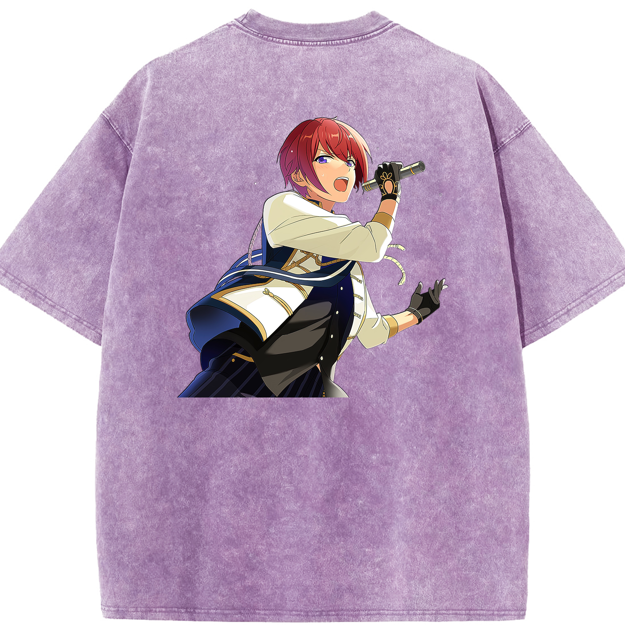 （画像用） あんさんぶるスターズ! Ensemble Stars 綿100% ヴィンテージ風 半袖Tシャツ（背面プリント）