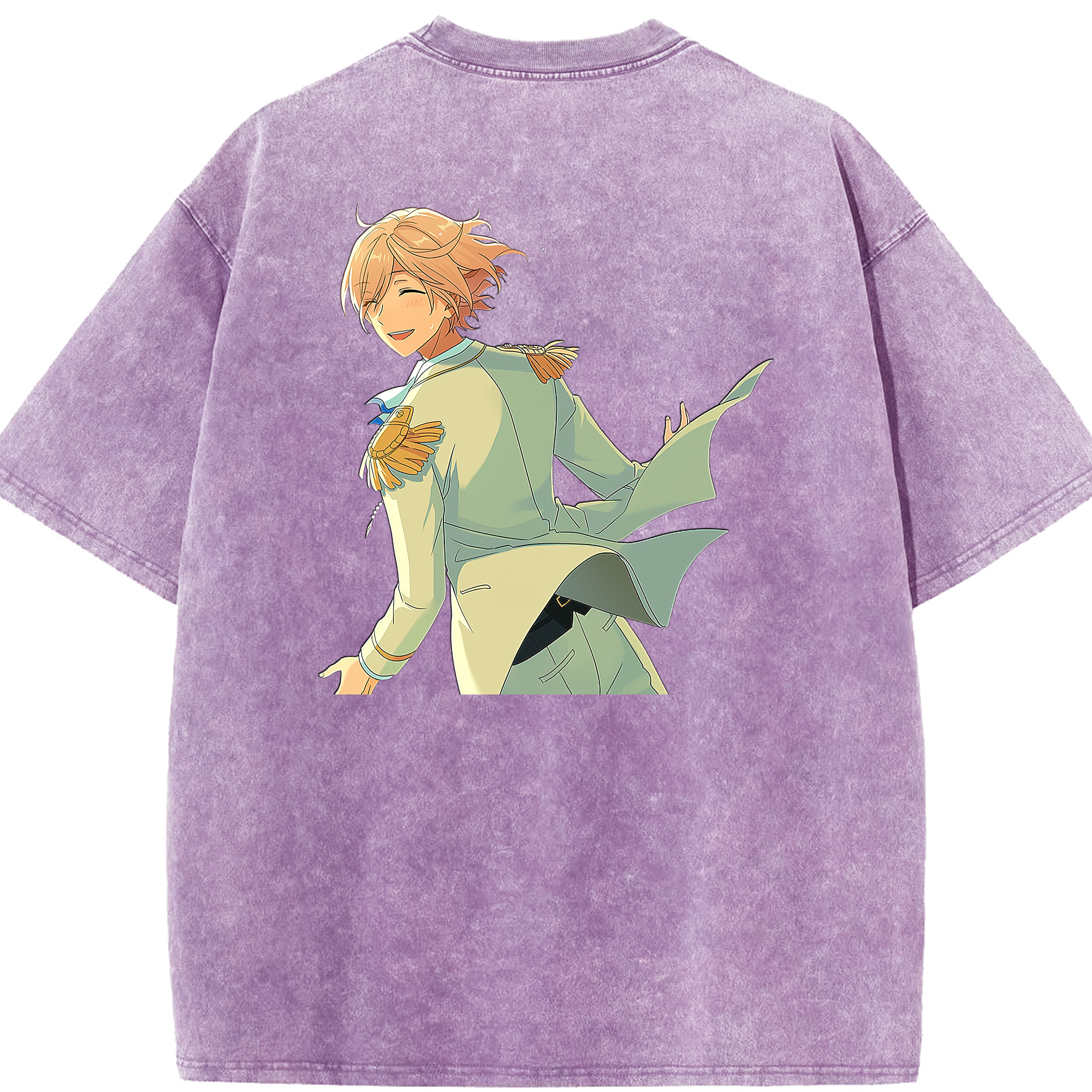 （画像用） あんさんぶるスターズ! Ensemble Stars 綿100% ヴィンテージ風 半袖Tシャツ（背面プリント）