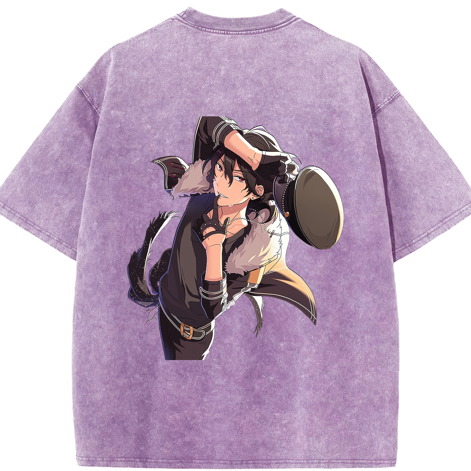 （画像用） あんさんぶるスターズ! Ensemble Stars 綿100% ヴィンテージ風 半袖Tシャツ（背面プリント）