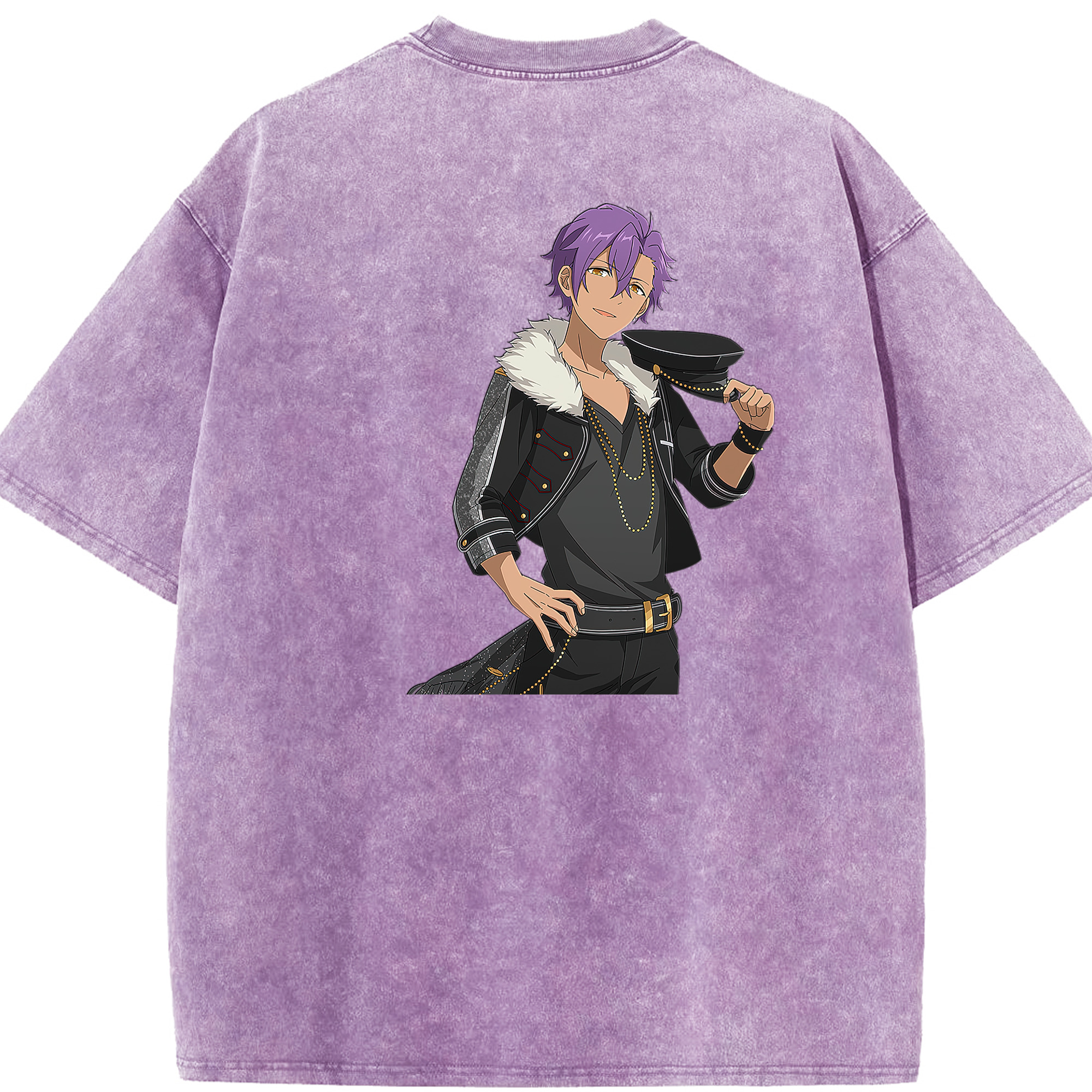 （画像用） あんさんぶるスターズ! Ensemble Stars 綿100% ヴィンテージ風 半袖Tシャツ（背面プリント）