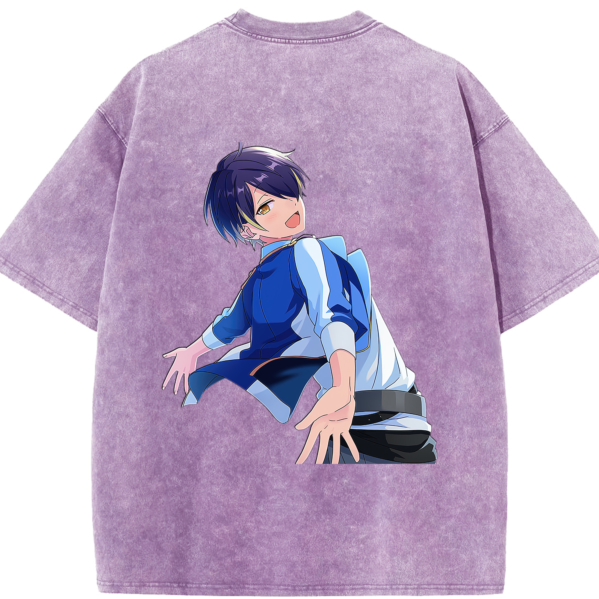（画像用） あんさんぶるスターズ! Ensemble Stars 綿100% ヴィンテージ風 半袖Tシャツ（背面プリント）