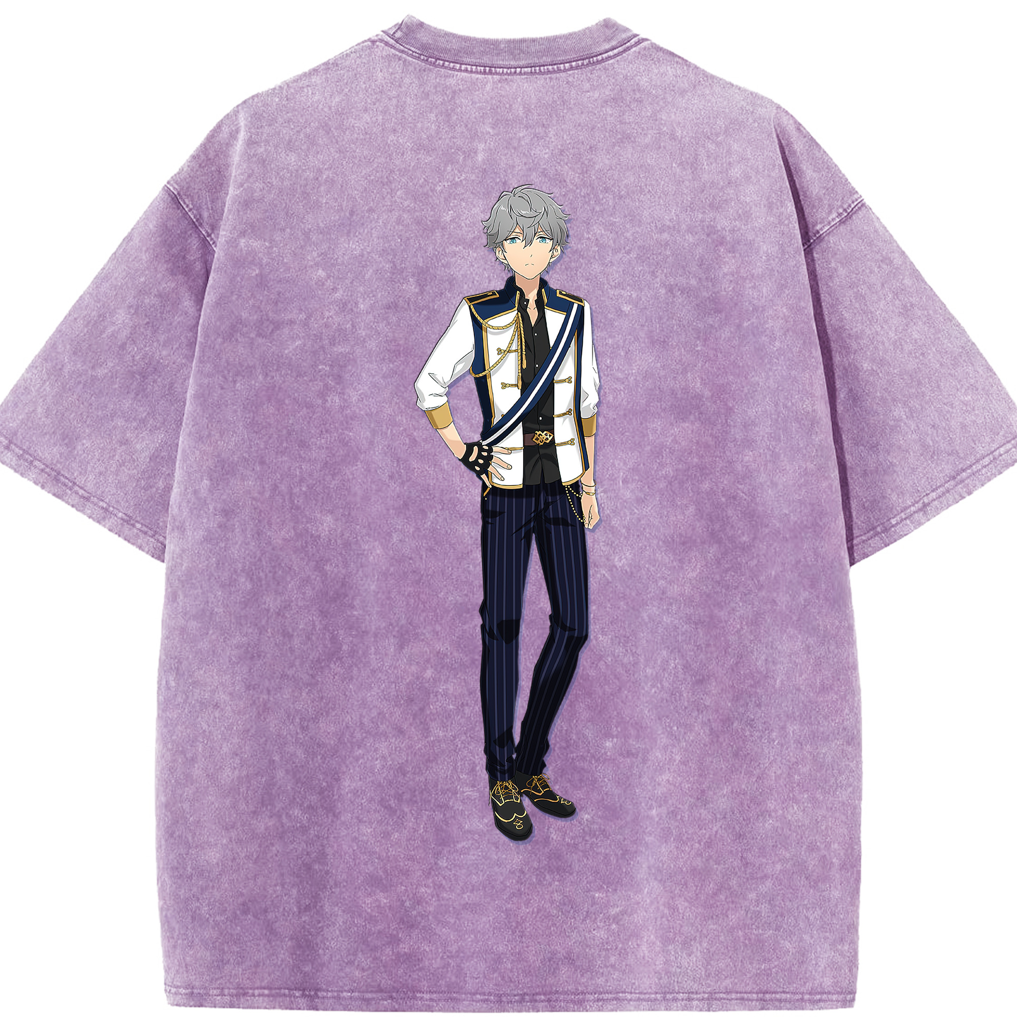 （画像用） あんさんぶるスターズ! Ensemble Stars 綿100% ヴィンテージ風 半袖Tシャツ（背面プリント）