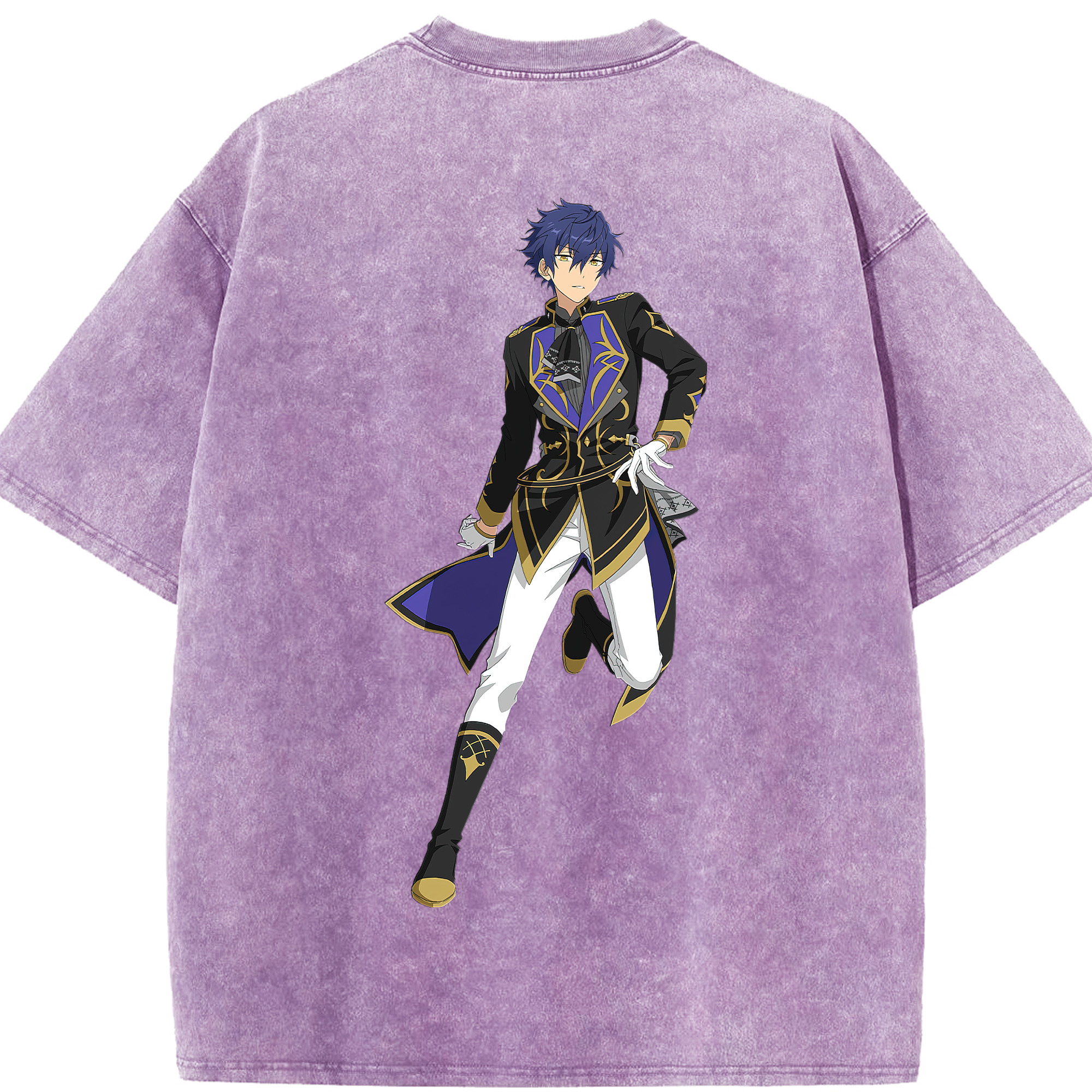（画像用） あんさんぶるスターズ! Ensemble Stars 綿100% ヴィンテージ風 半袖Tシャツ（背面プリント）