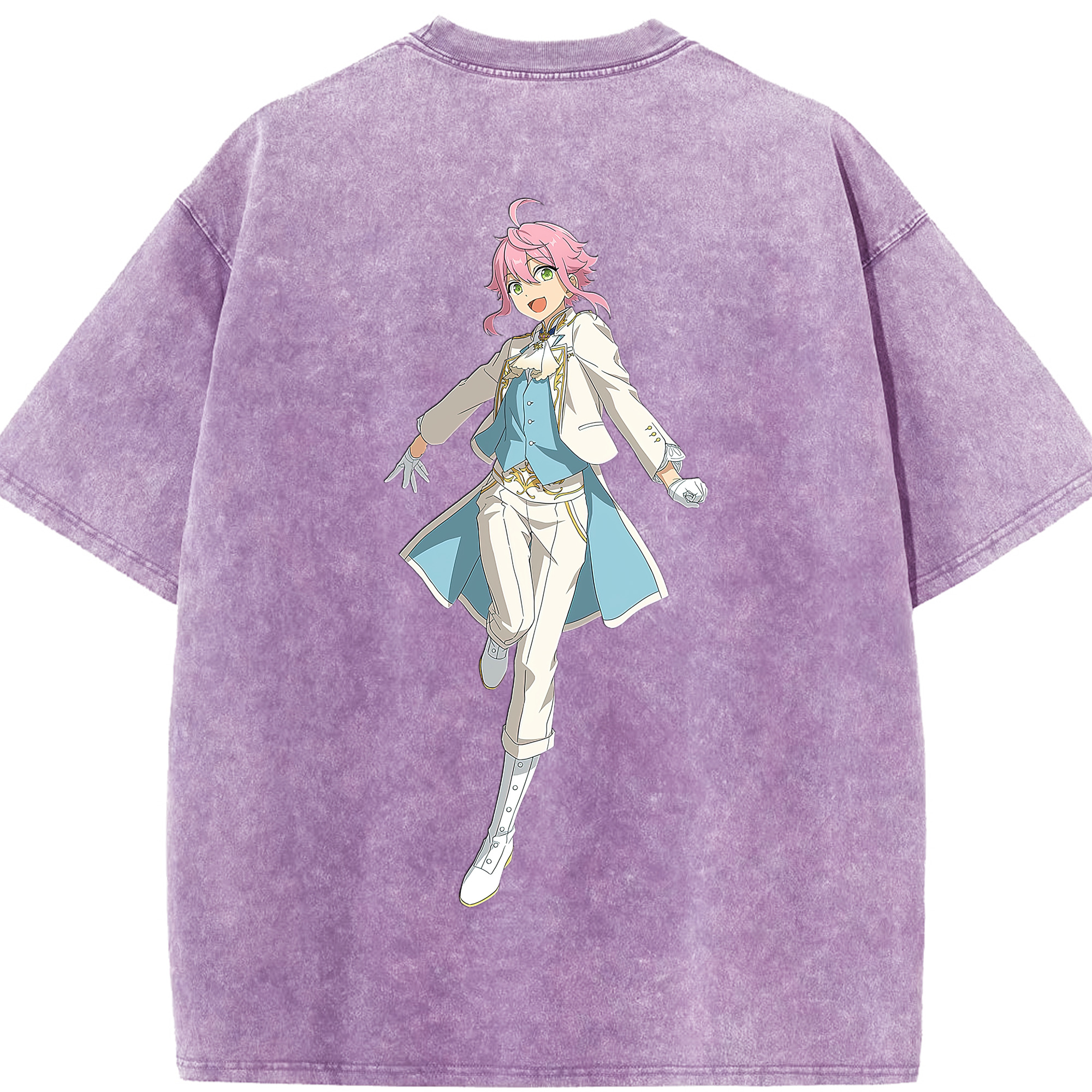 （画像用） あんさんぶるスターズ! Ensemble Stars 綿100% ヴィンテージ風 半袖Tシャツ（背面プリント）