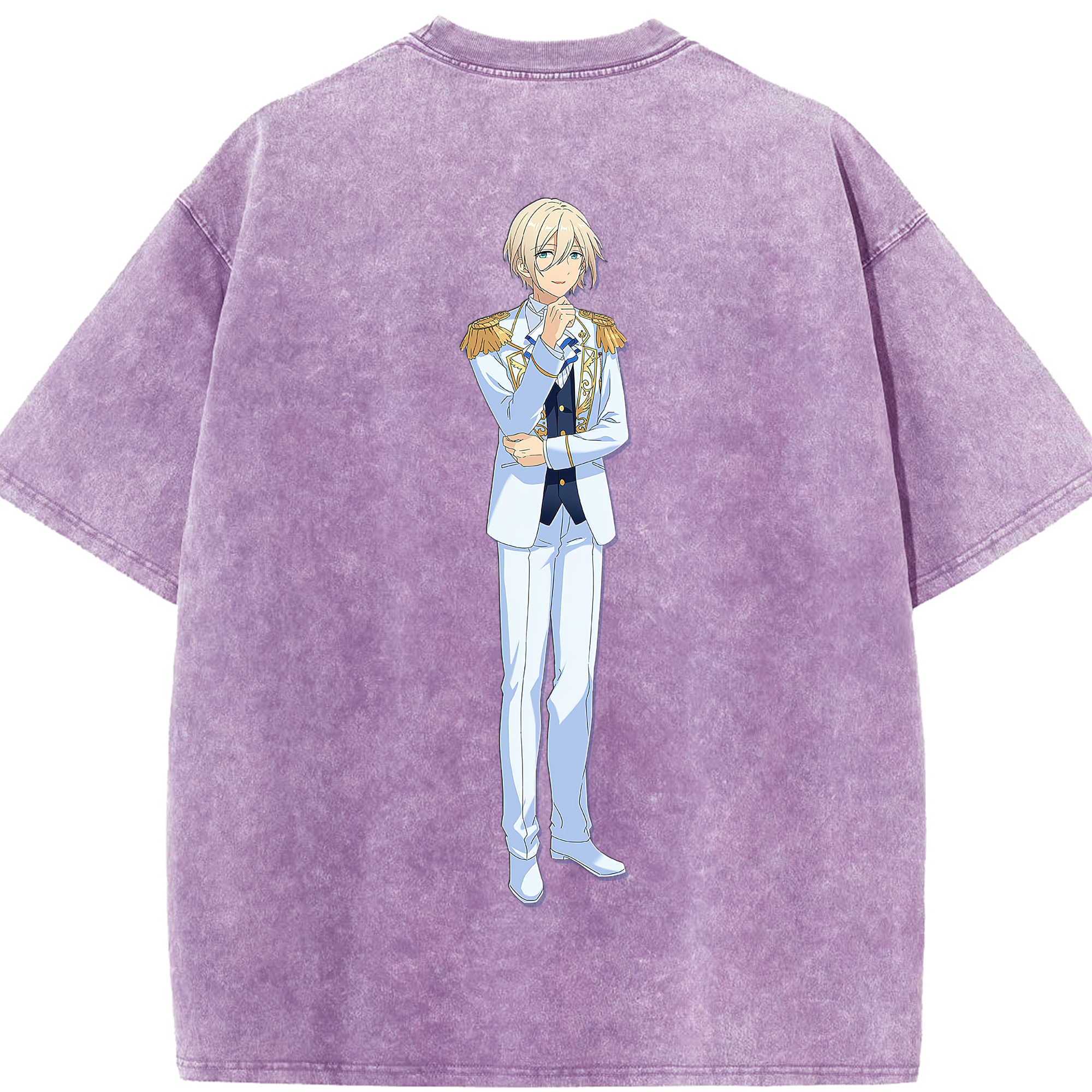 （画像用） あんさんぶるスターズ! Ensemble Stars 綿100% ヴィンテージ風 半袖Tシャツ（背面プリント）