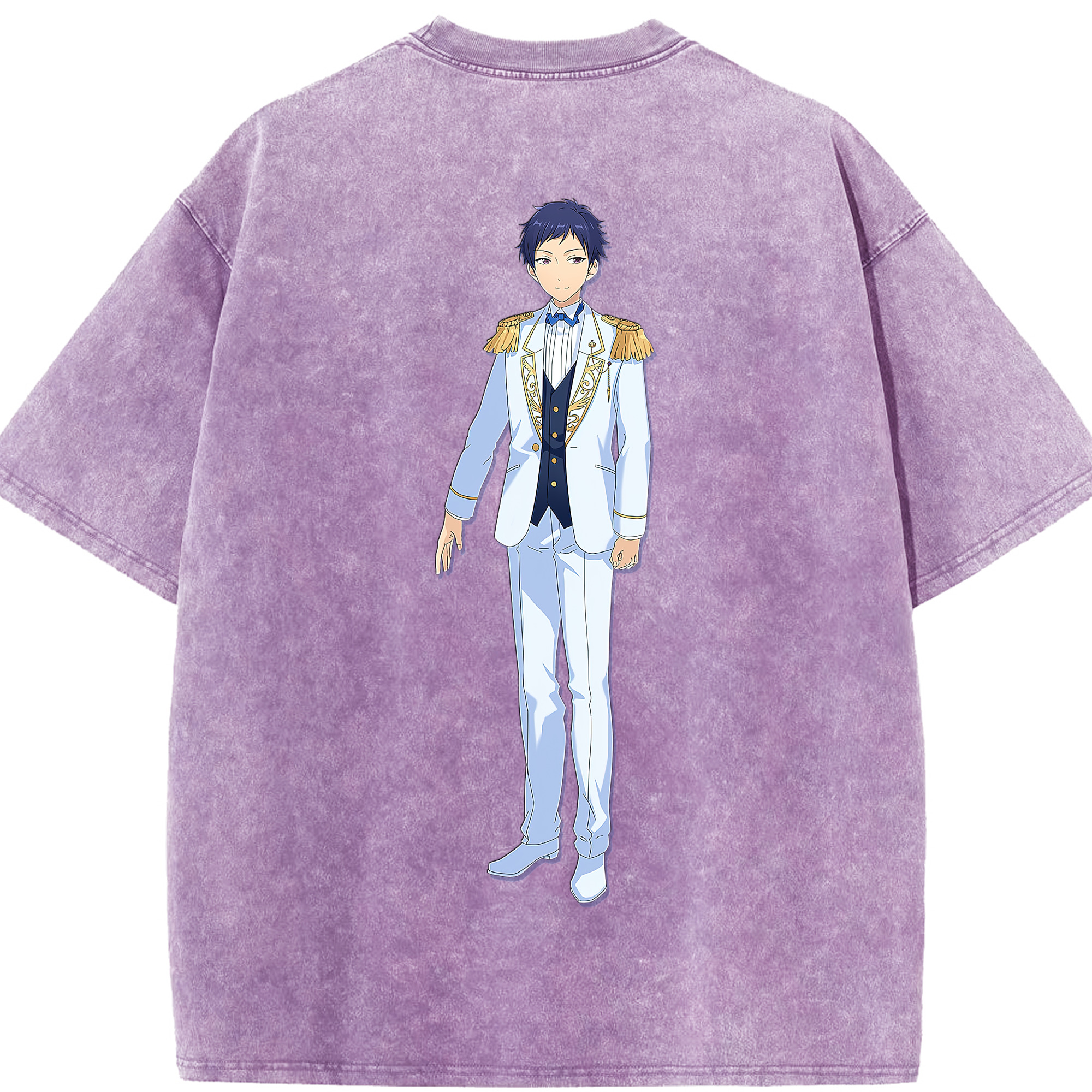 （画像用） あんさんぶるスターズ! Ensemble Stars 綿100% ヴィンテージ風 半袖Tシャツ（背面プリント）