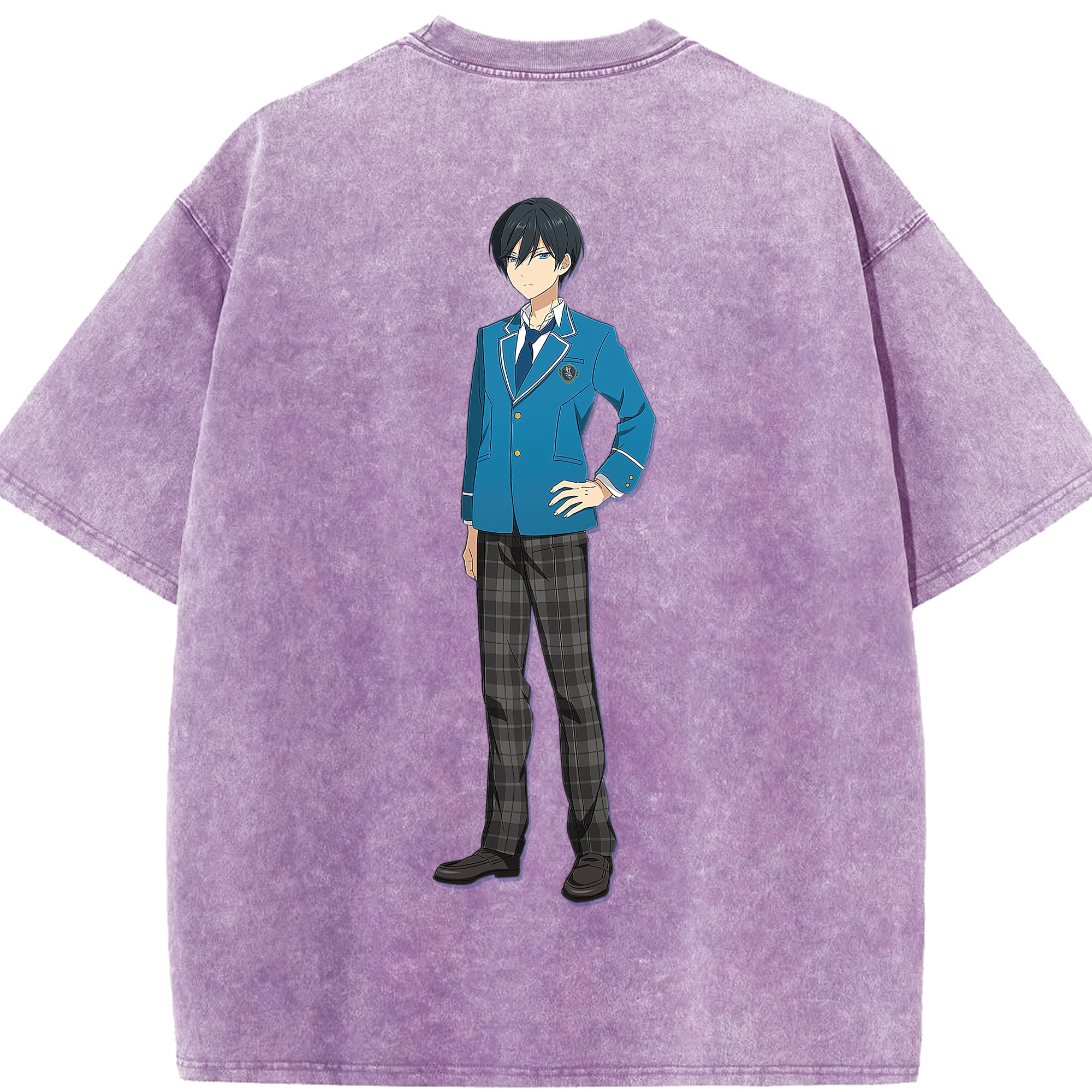 （画像用） あんさんぶるスターズ! Ensemble Stars 綿100% ヴィンテージ風 半袖Tシャツ（背面プリント）