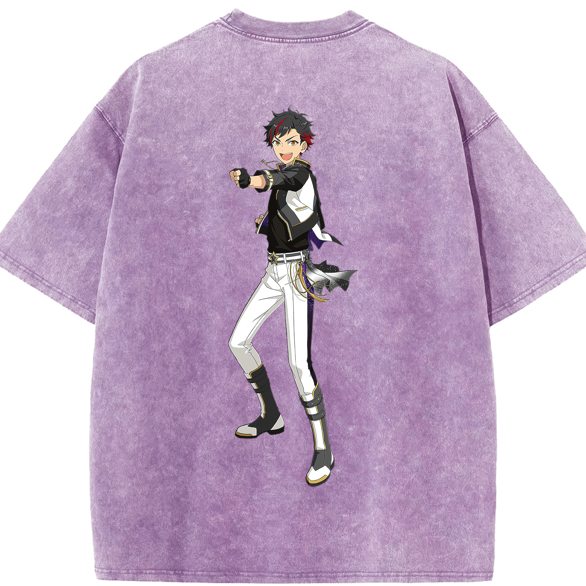 （画像用） あんさんぶるスターズ! Ensemble Stars 綿100% ヴィンテージ風 半袖Tシャツ（背面プリント）