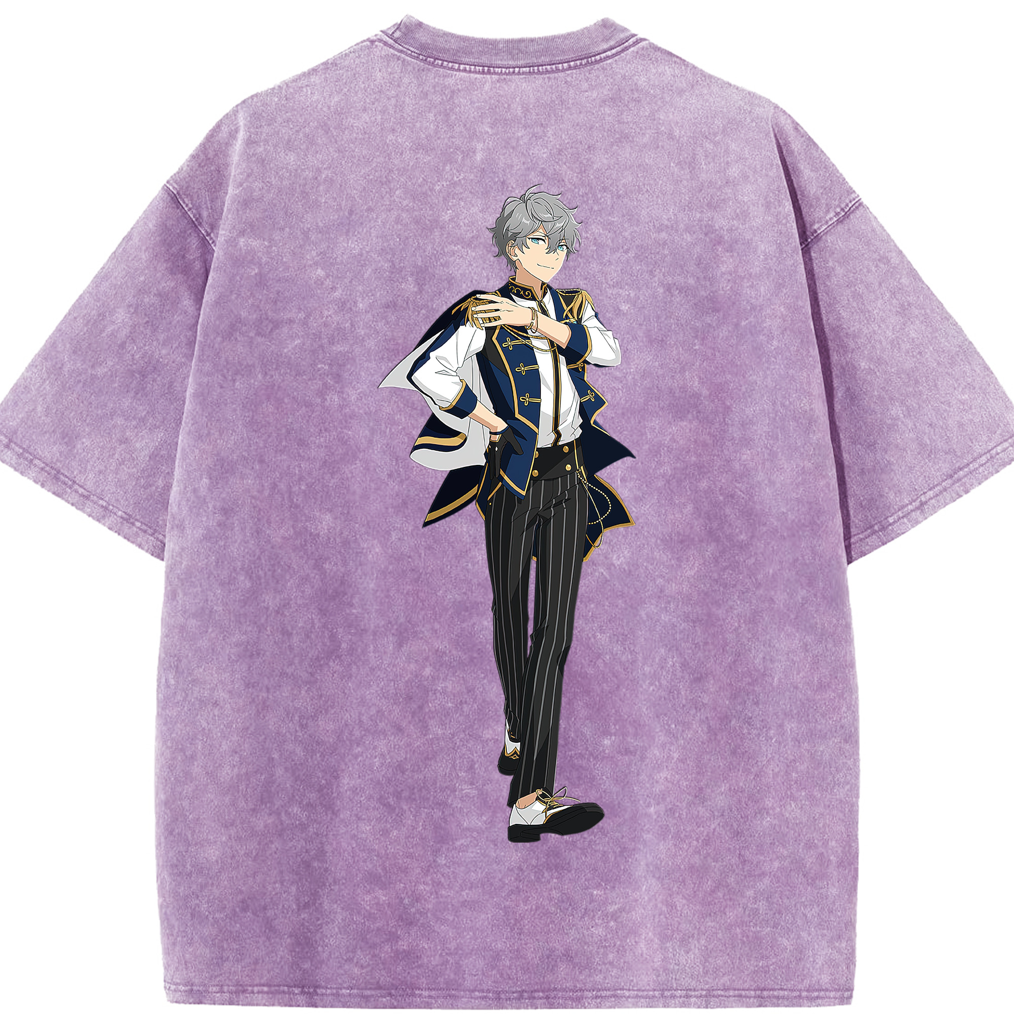 （画像用） あんさんぶるスターズ! Ensemble Stars 綿100% ヴィンテージ風 半袖Tシャツ（背面プリント）