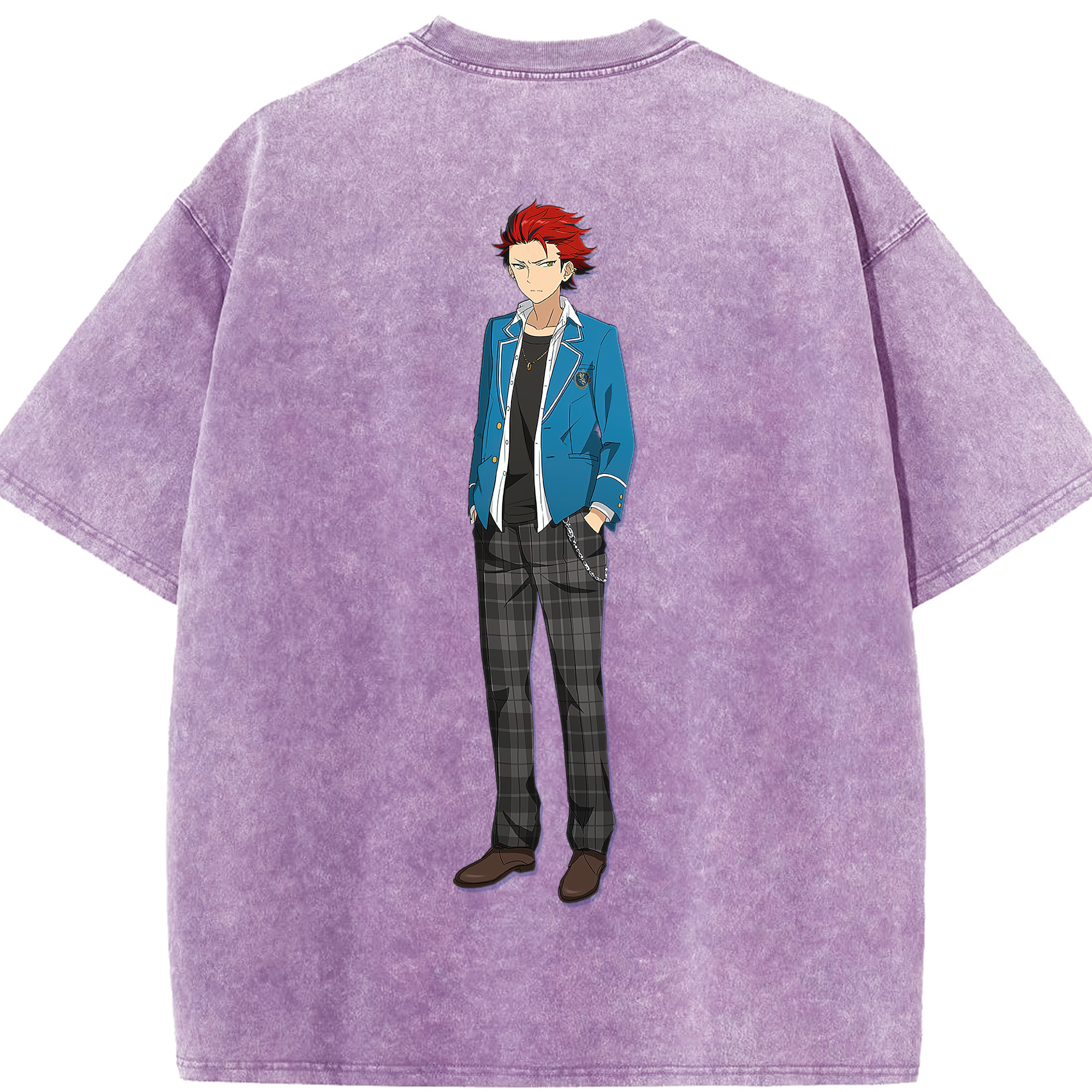 （画像用） あんさんぶるスターズ! Ensemble Stars 綿100% ヴィンテージ風 半袖Tシャツ（背面プリント）