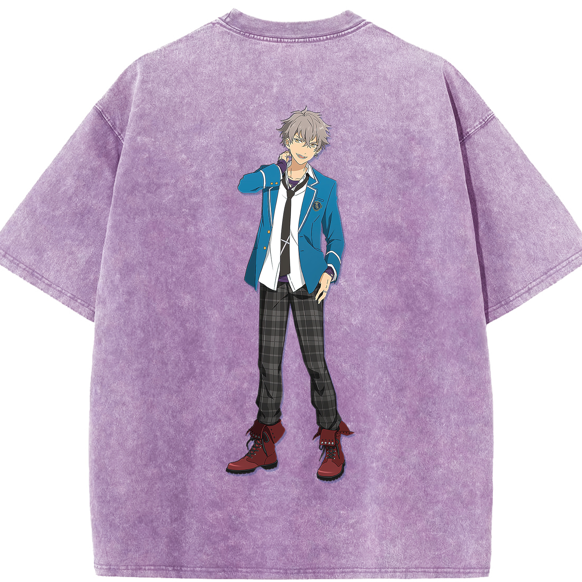 （画像用） あんさんぶるスターズ! Ensemble Stars 綿100% ヴィンテージ風 半袖Tシャツ（背面プリント）