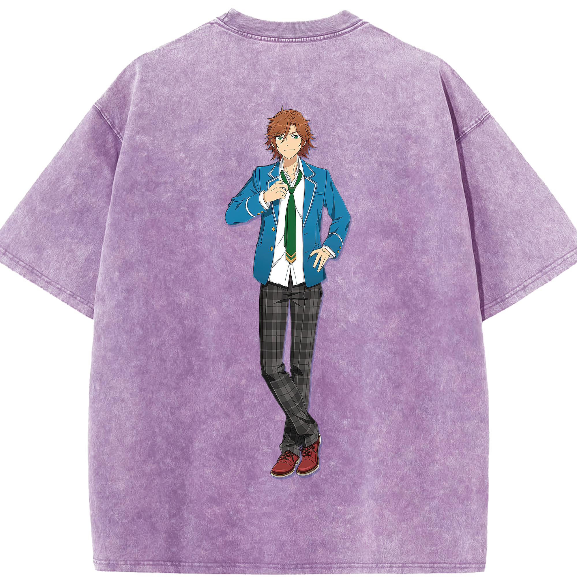 （画像用） あんさんぶるスターズ! Ensemble Stars 綿100% ヴィンテージ風 半袖Tシャツ（背面プリント）