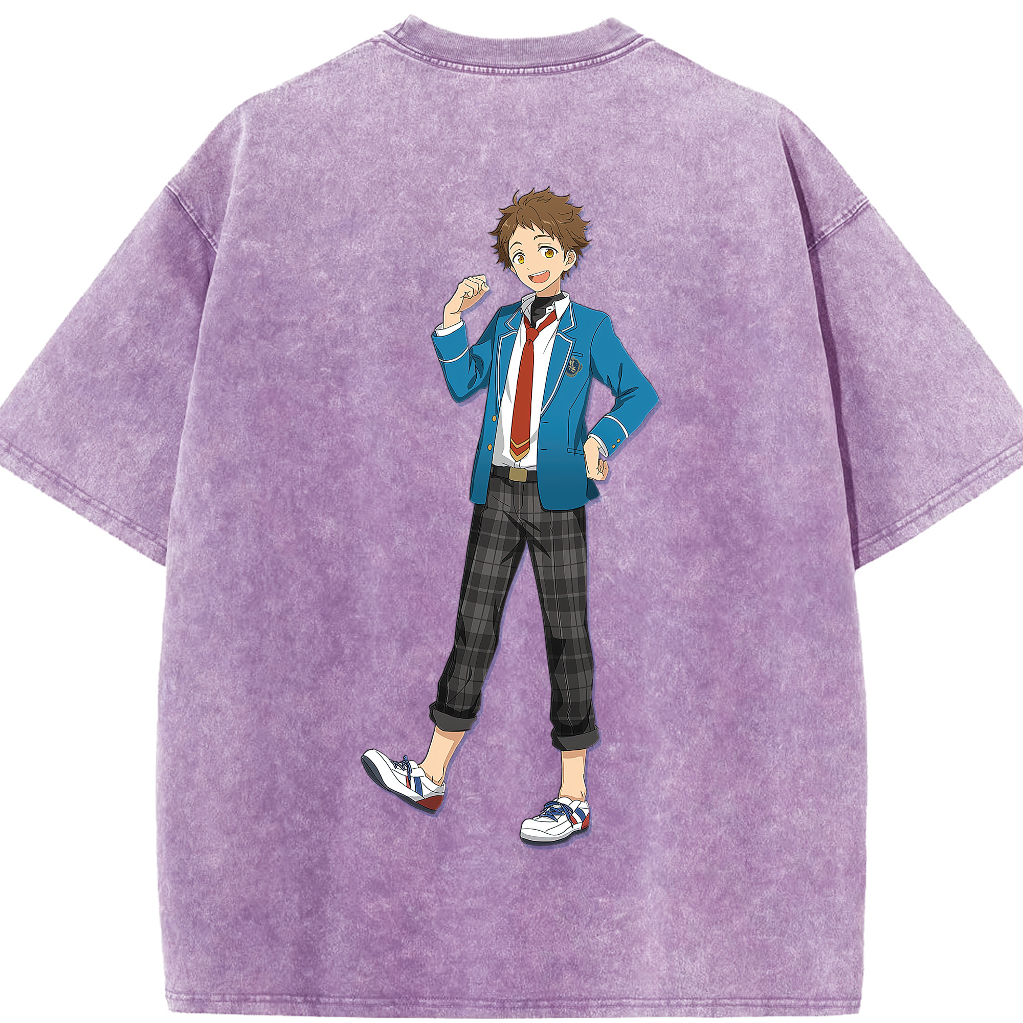 （画像用） あんさんぶるスターズ! Ensemble Stars 綿100% ヴィンテージ風 半袖Tシャツ（背面プリント）