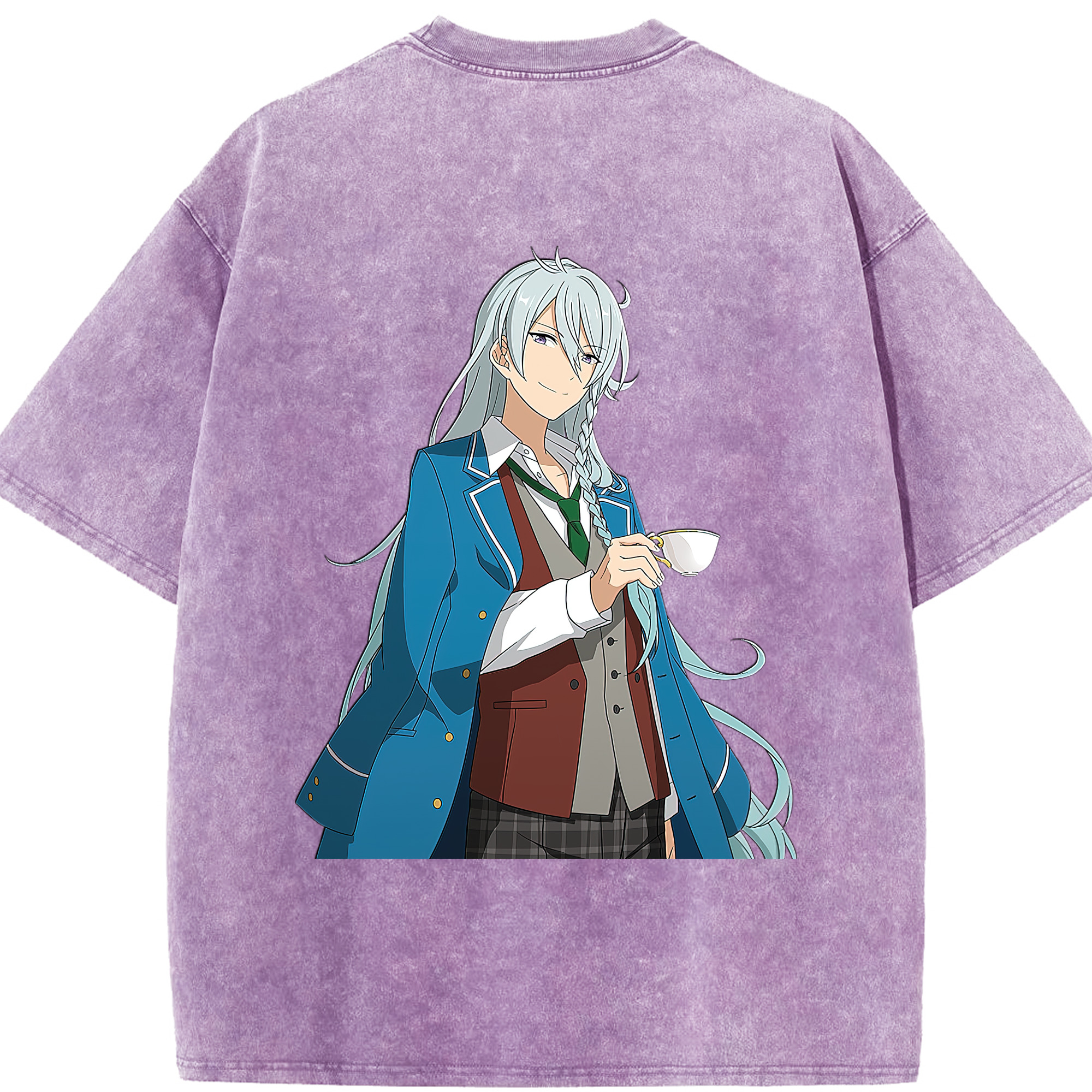 （画像用） あんさんぶるスターズ! Ensemble Stars 綿100% ヴィンテージ風 半袖Tシャツ（背面プリント）