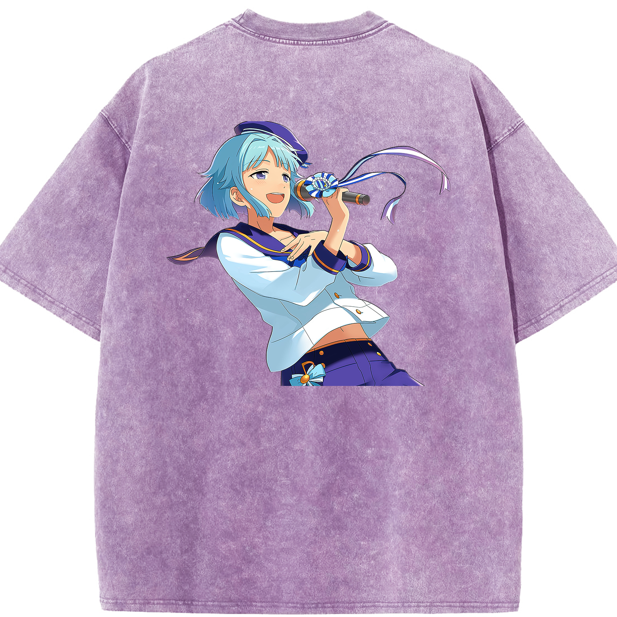 （画像用） あんさんぶるスターズ! Ensemble Stars 綿100% ヴィンテージ風 半袖Tシャツ（背面プリント）