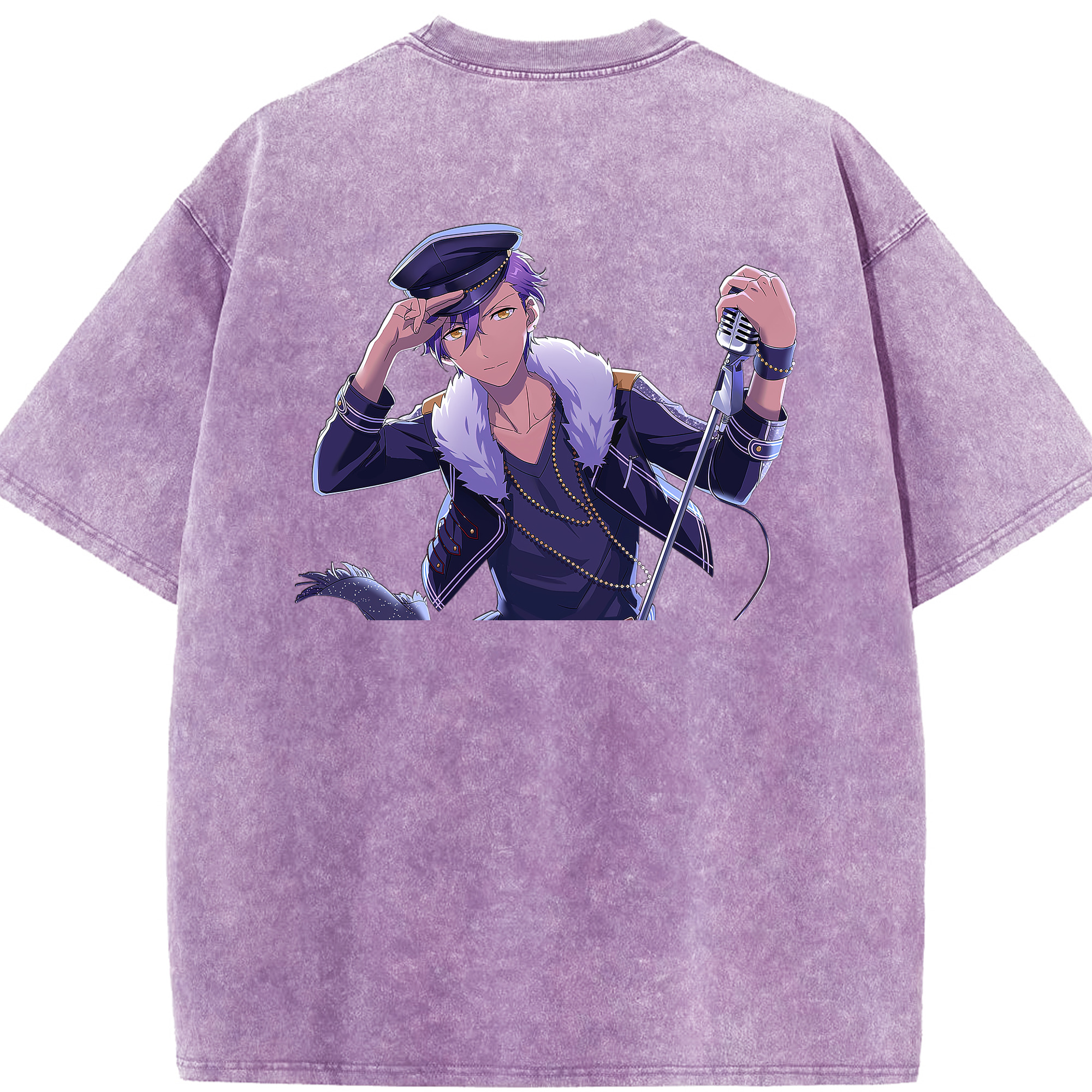 （画像用） あんさんぶるスターズ! Ensemble Stars 綿100% ヴィンテージ風 半袖Tシャツ（背面プリント）