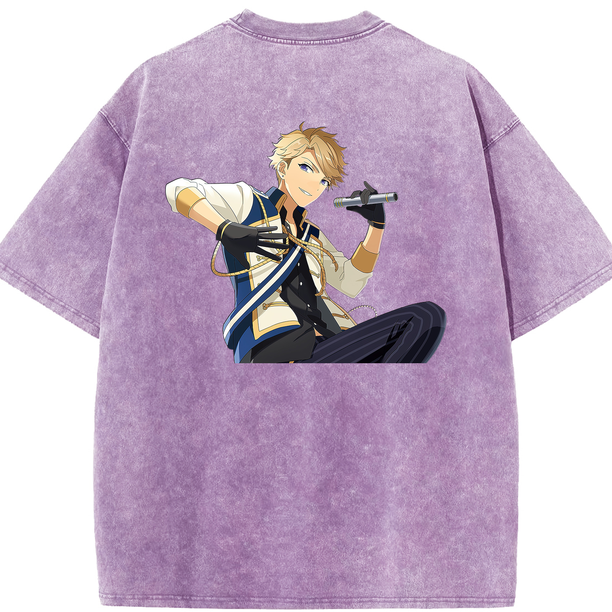 （画像用） あんさんぶるスターズ! Ensemble Stars 綿100% ヴィンテージ風 半袖Tシャツ（背面プリント）