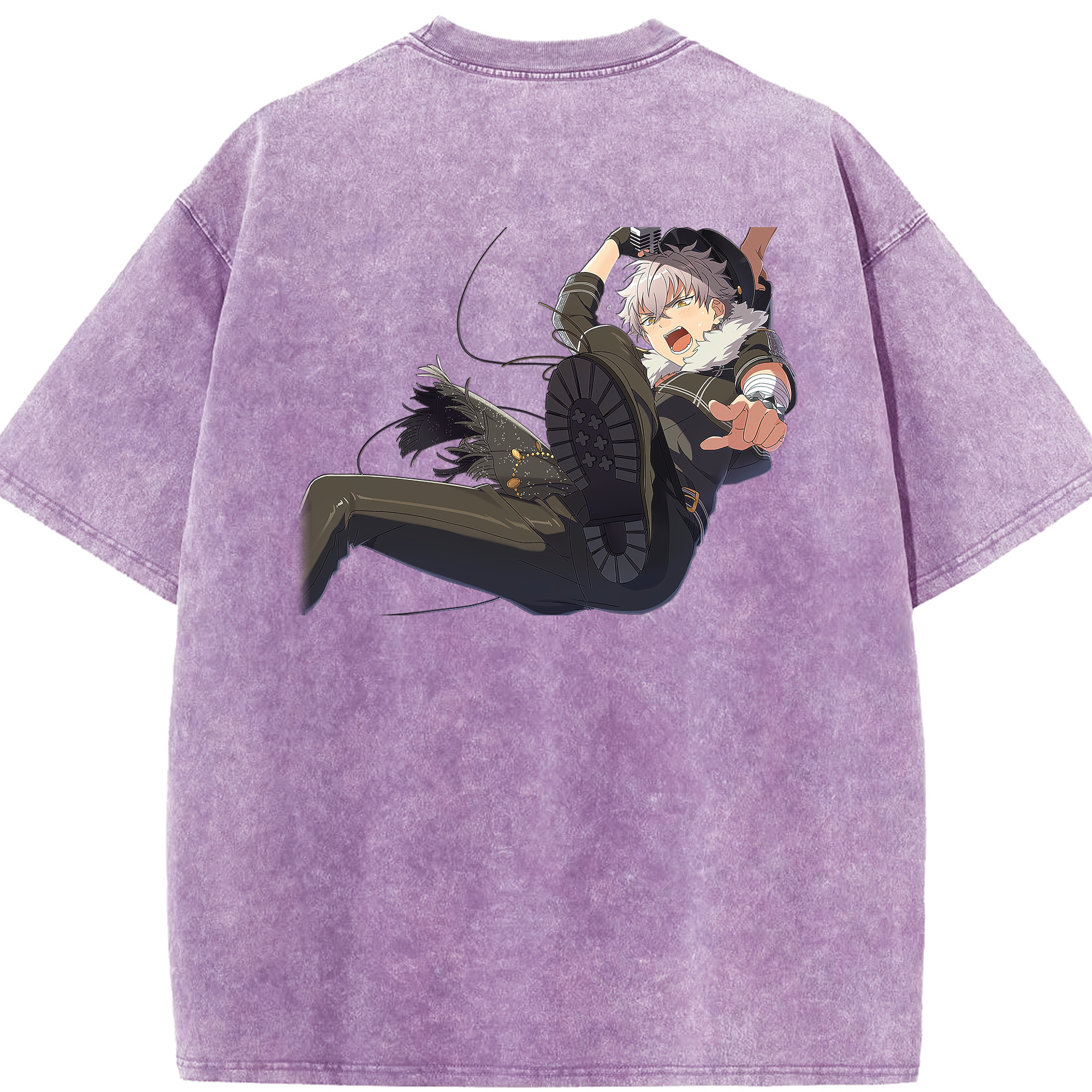 （画像用） あんさんぶるスターズ! Ensemble Stars 綿100% ヴィンテージ風 半袖Tシャツ（背面プリント）