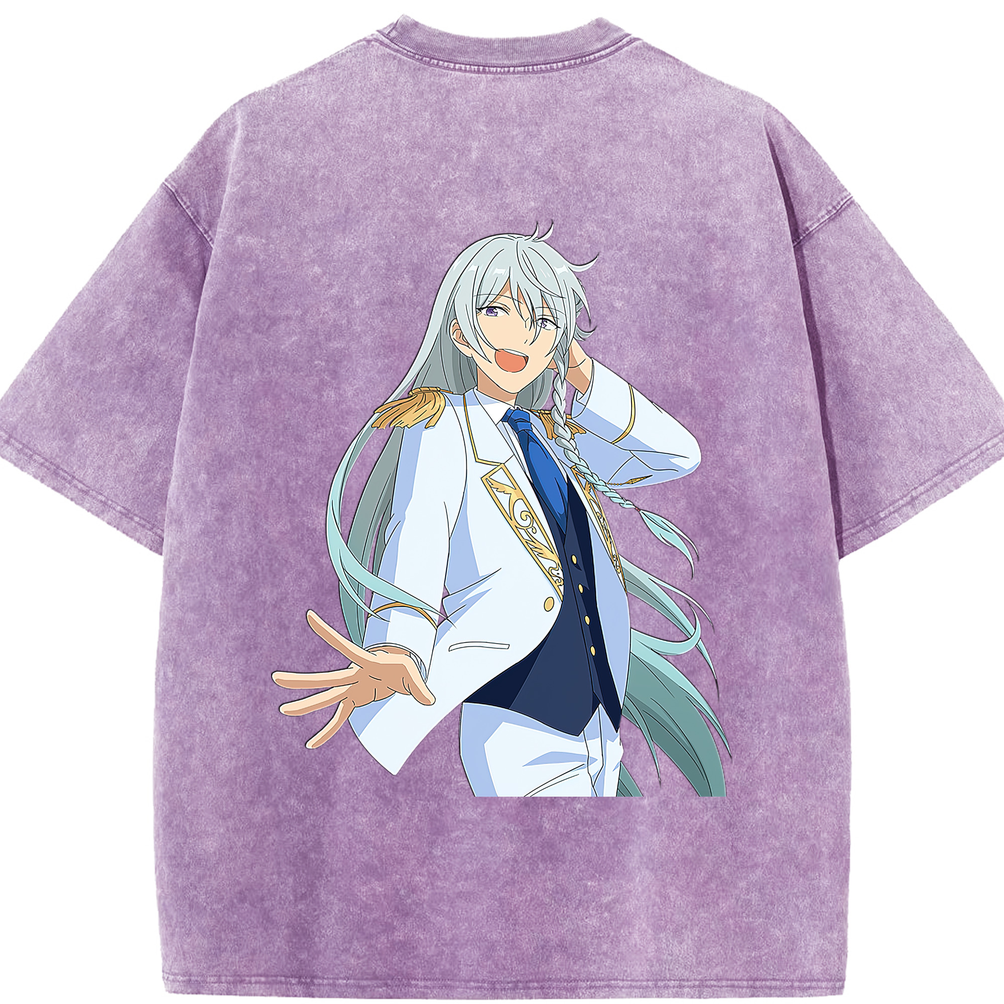 （画像用） あんさんぶるスターズ! Ensemble Stars 綿100% ヴィンテージ風 半袖Tシャツ（背面プリント）