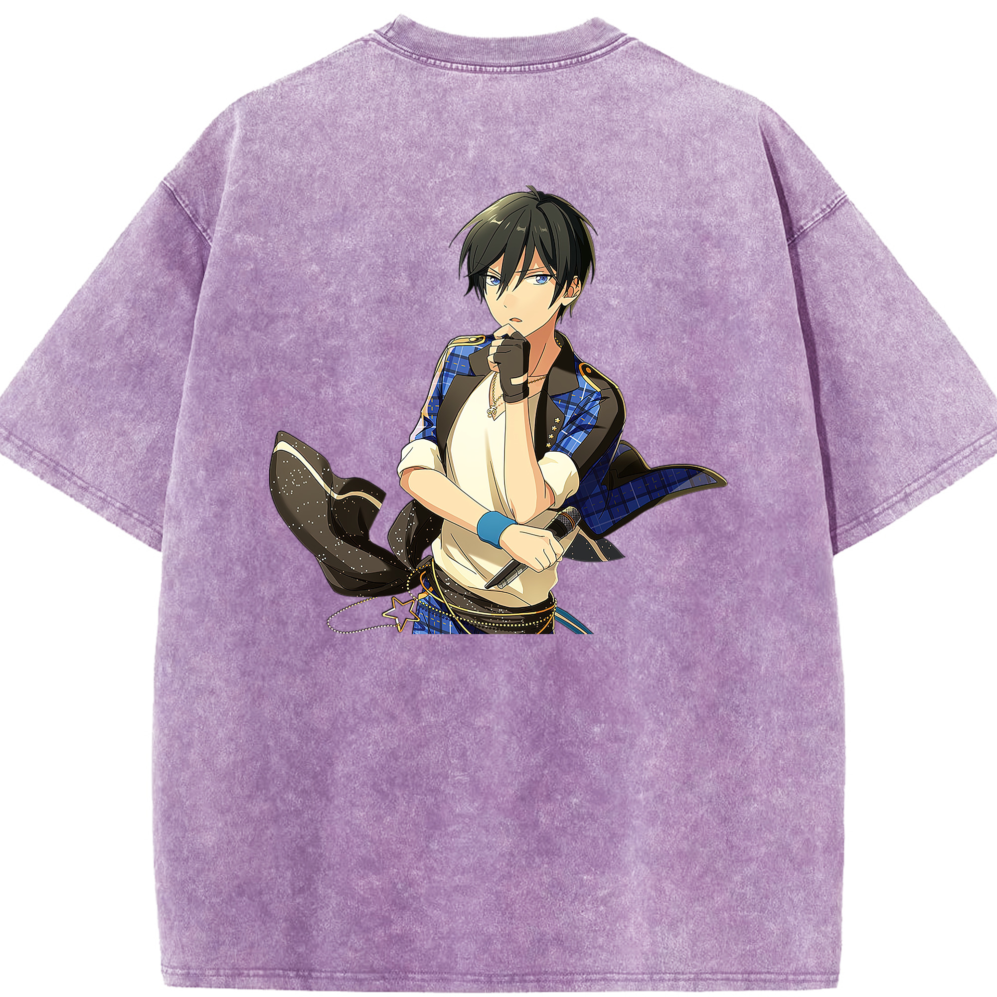 （画像用） あんさんぶるスターズ! Ensemble Stars 綿100% ヴィンテージ風 半袖Tシャツ（背面プリント）