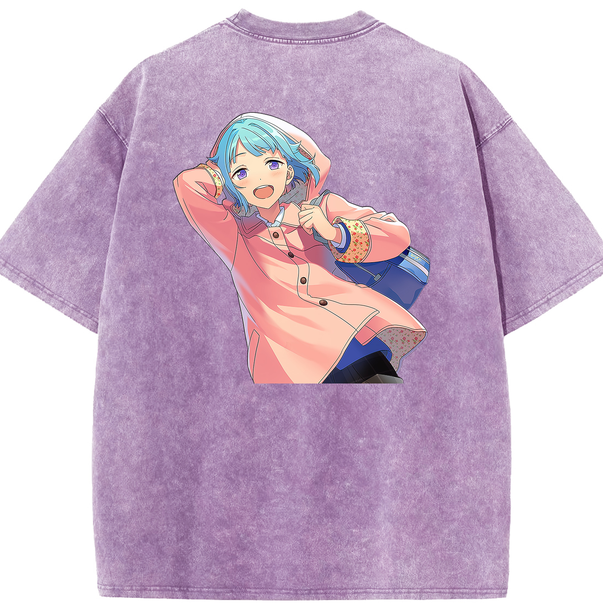 （画像用） あんさんぶるスターズ! Ensemble Stars 綿100% ヴィンテージ風 半袖Tシャツ（背面プリント）