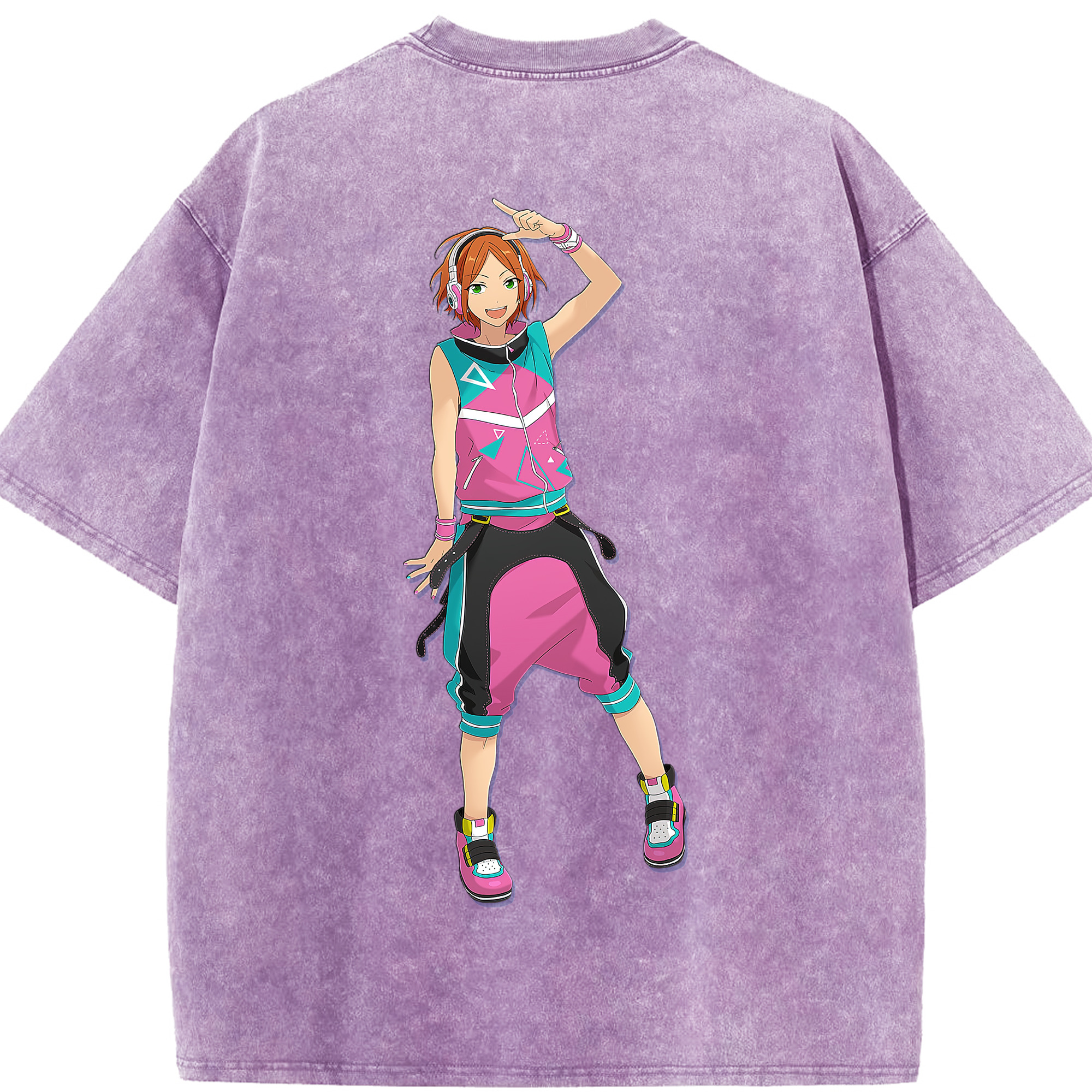 （画像用） あんさんぶるスターズ! Ensemble Stars 綿100% ヴィンテージ風 半袖Tシャツ（背面プリント）