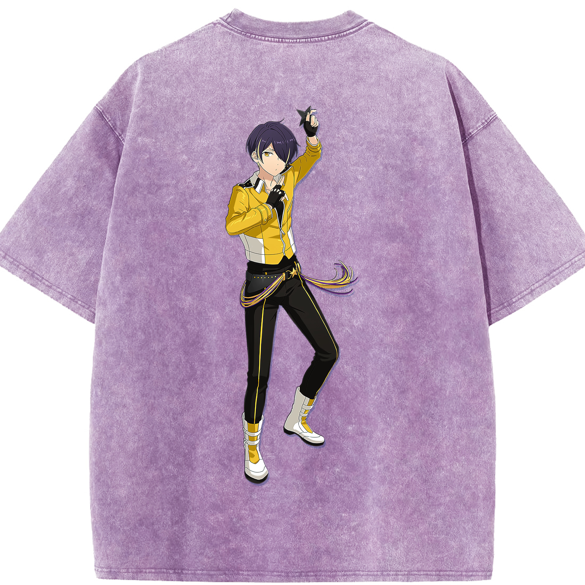 （画像用） あんさんぶるスターズ! Ensemble Stars 綿100% ヴィンテージ風 半袖Tシャツ（背面プリント）