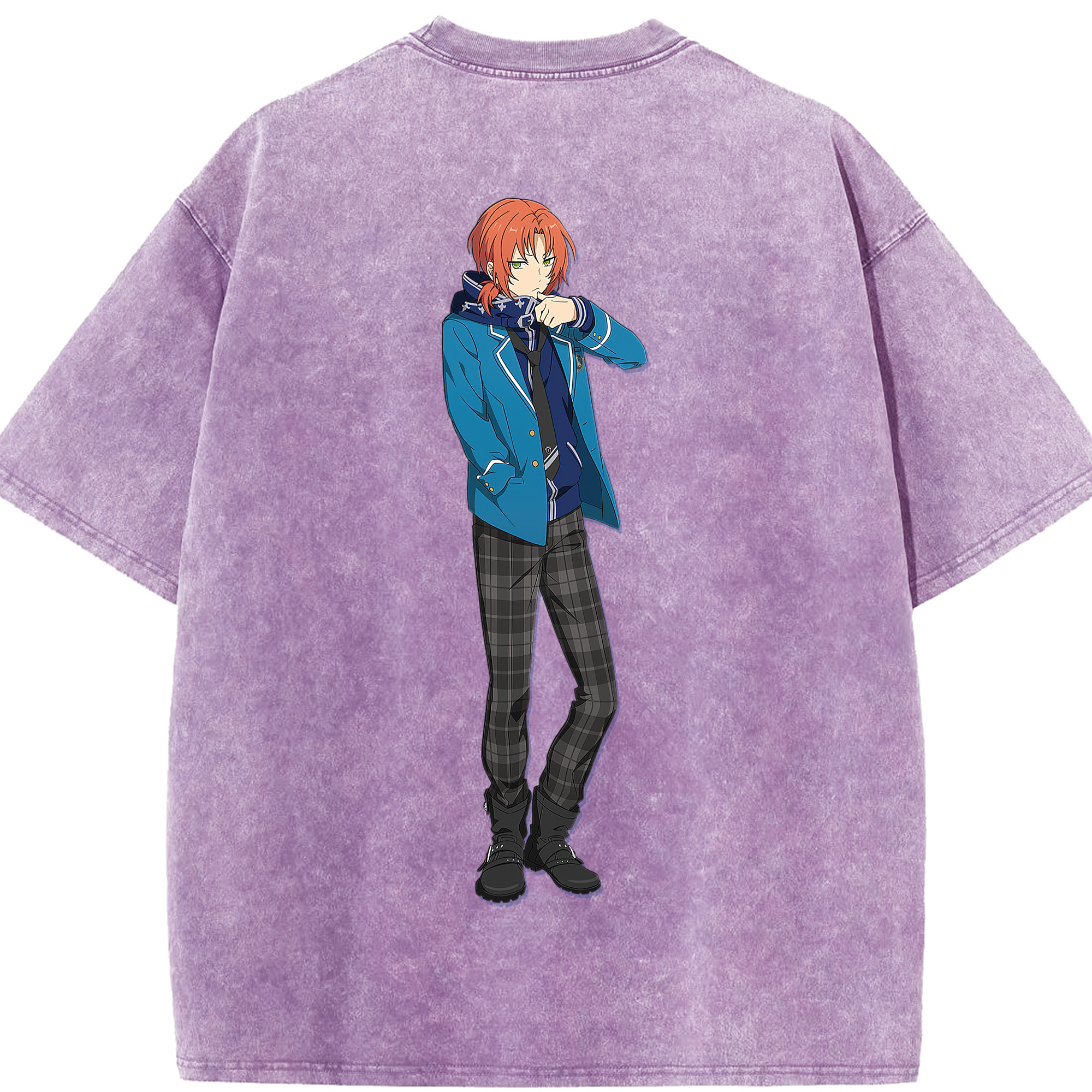 （画像用） あんさんぶるスターズ! Ensemble Stars 綿100% ヴィンテージ風 半袖Tシャツ（背面プリント）
