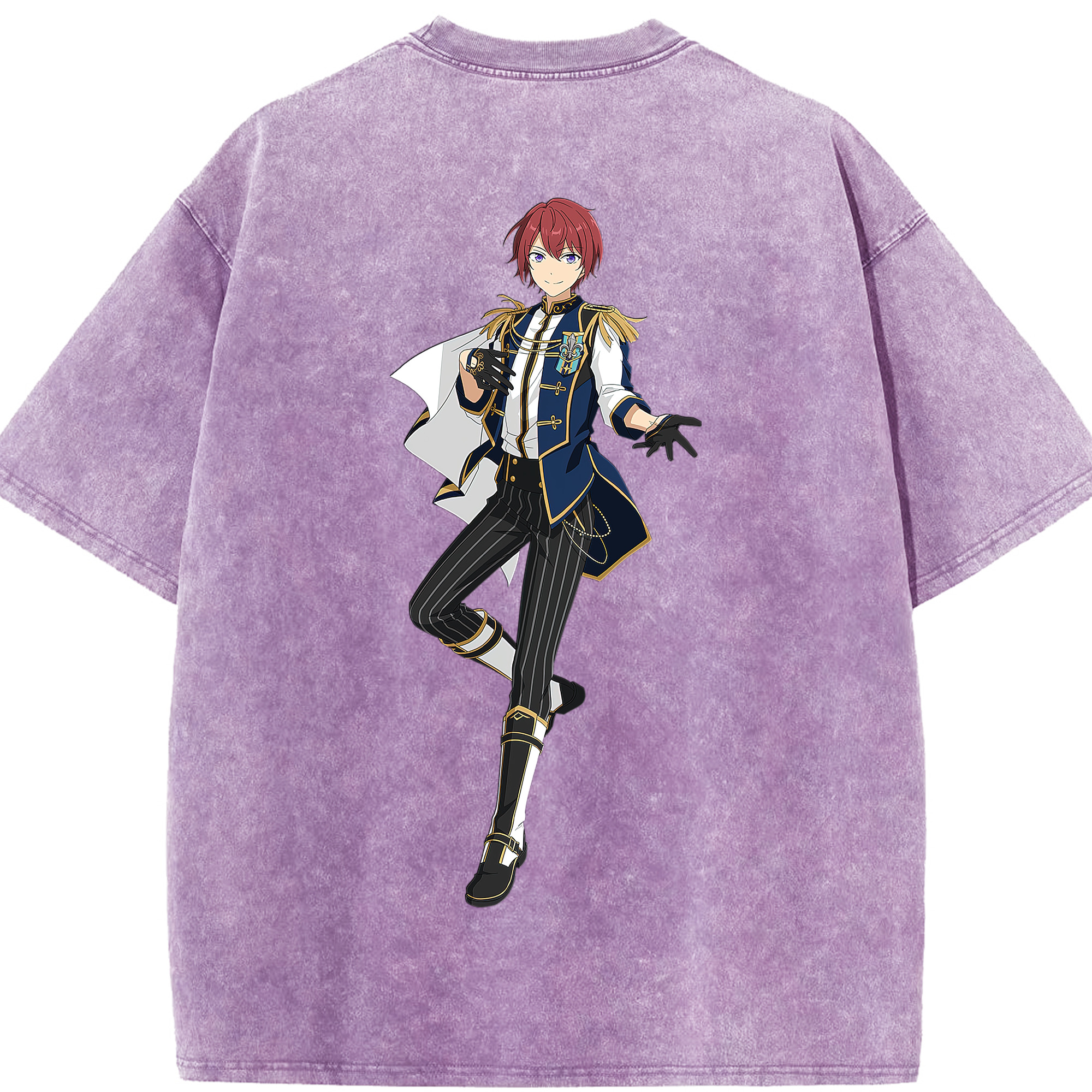 （画像用） あんさんぶるスターズ! Ensemble Stars 綿100% ヴィンテージ風 半袖Tシャツ（背面プリント）