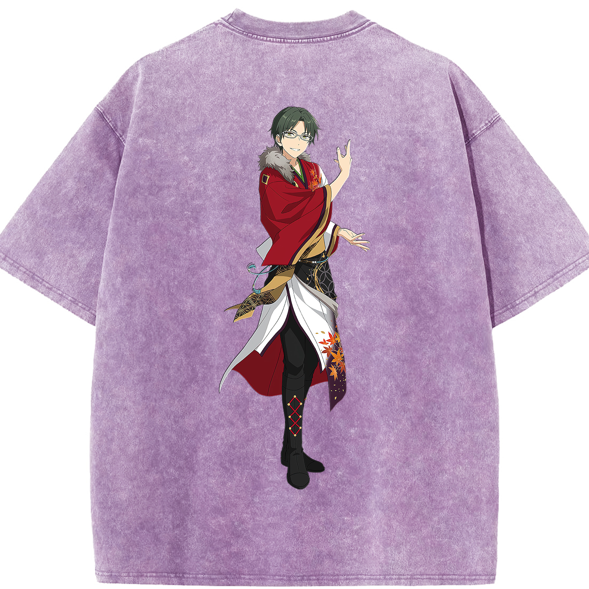 （画像用） あんさんぶるスターズ! Ensemble Stars 綿100% ヴィンテージ風 半袖Tシャツ（背面プリント）