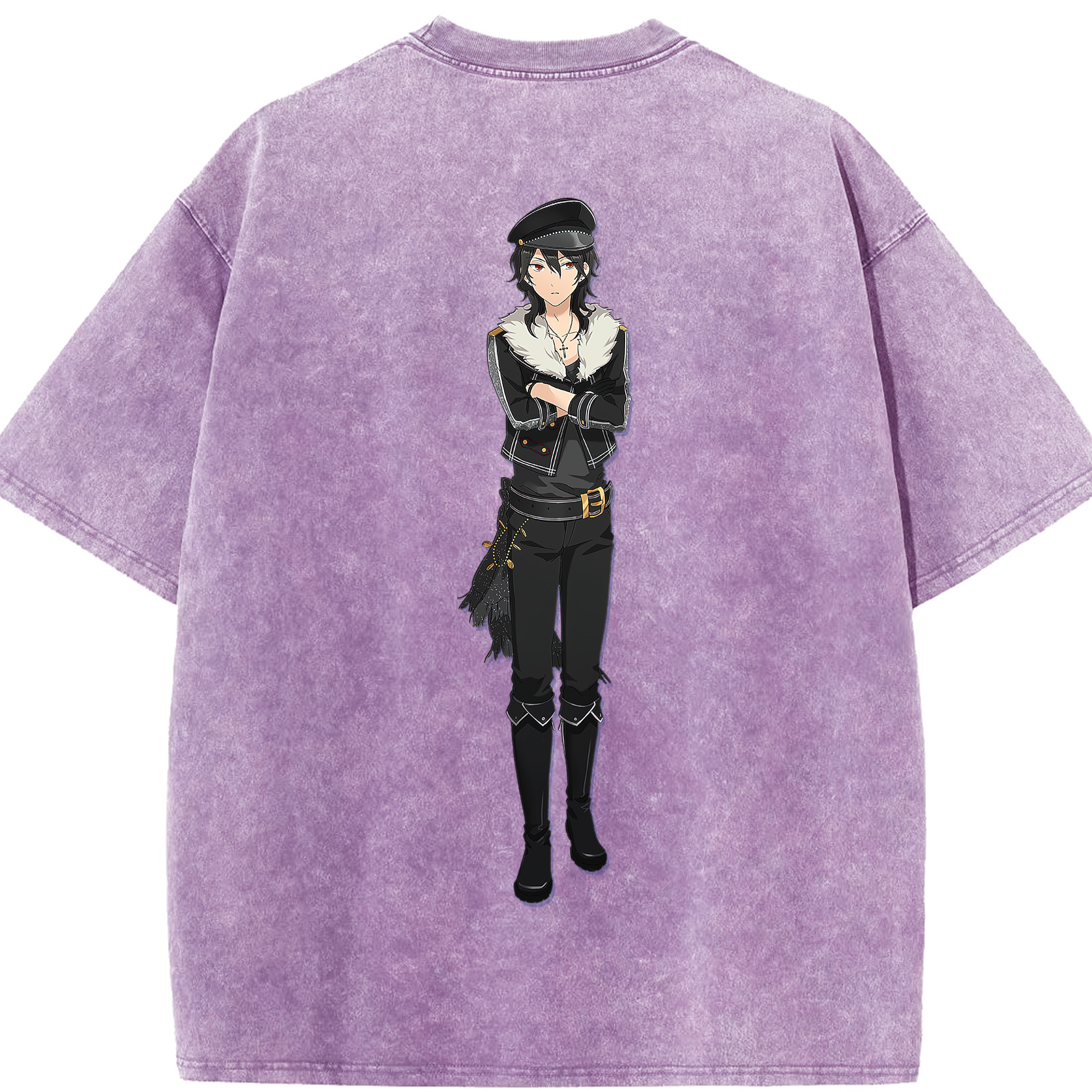 （画像用） あんさんぶるスターズ! Ensemble Stars 綿100% ヴィンテージ風 半袖Tシャツ（背面プリント）