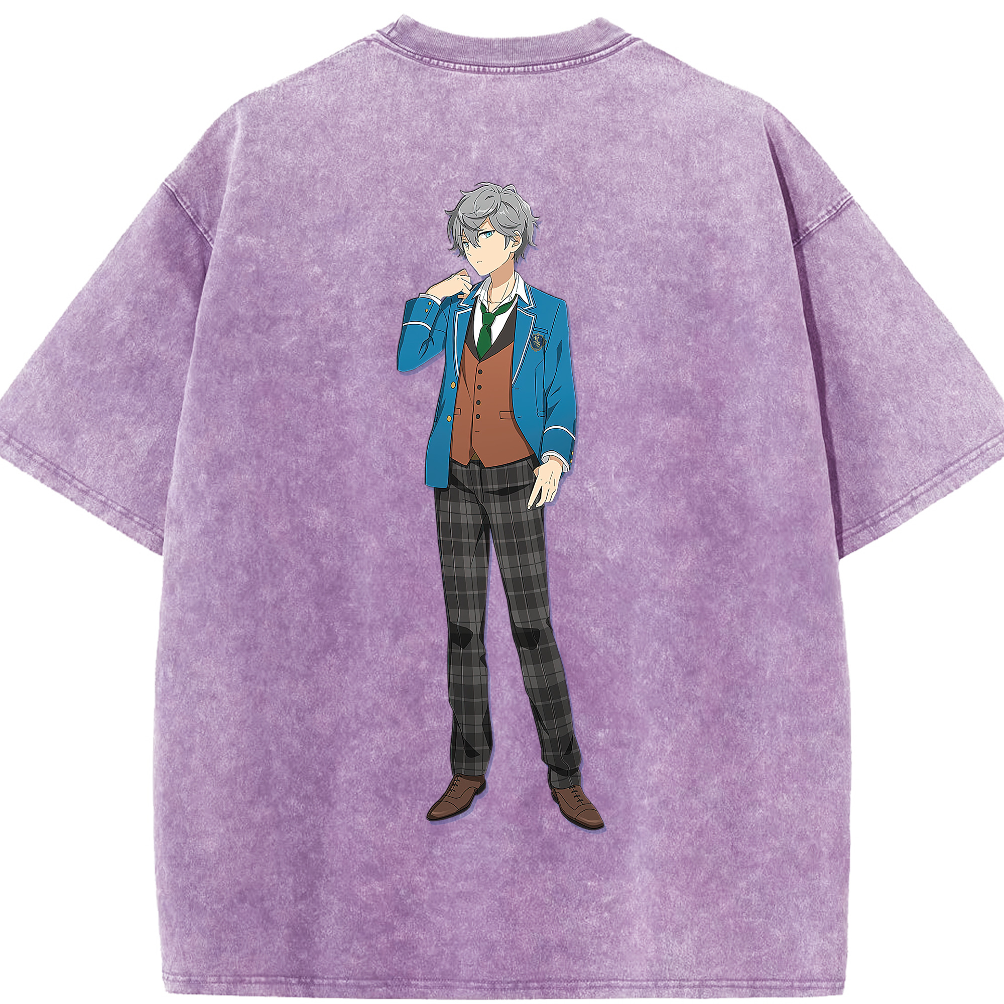 （画像用） あんさんぶるスターズ! Ensemble Stars 綿100% ヴィンテージ風 半袖Tシャツ（背面プリント）