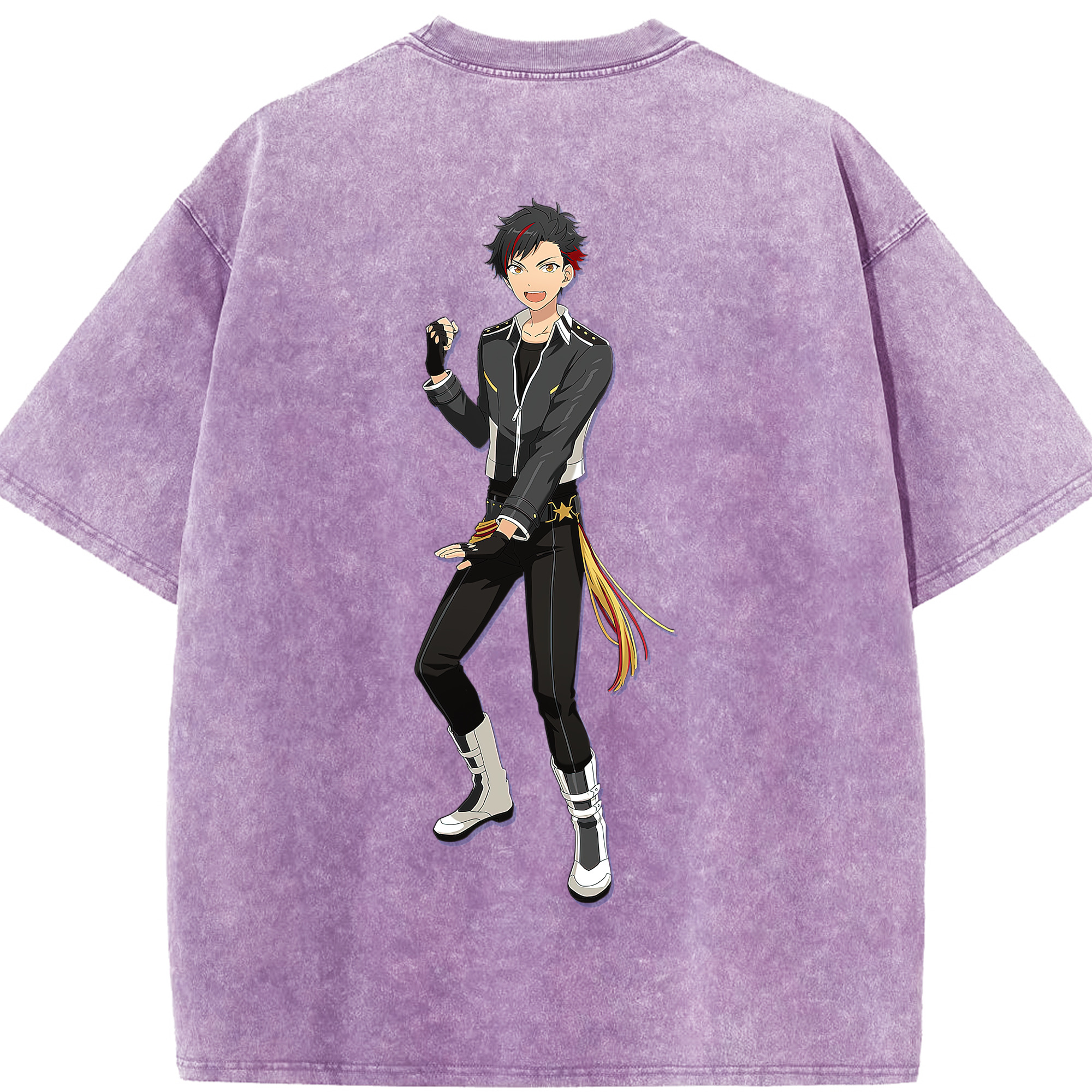 （画像用） あんさんぶるスターズ! Ensemble Stars 綿100% ヴィンテージ風 半袖Tシャツ（背面プリント）