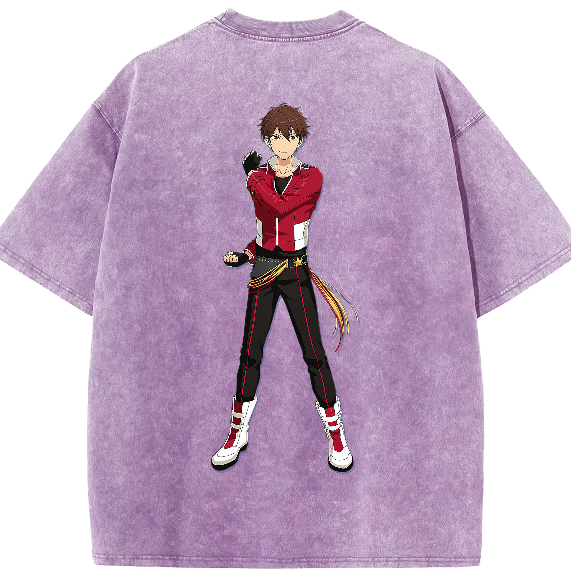 （画像用） あんさんぶるスターズ! Ensemble Stars 綿100% ヴィンテージ風 半袖Tシャツ（背面プリント）
