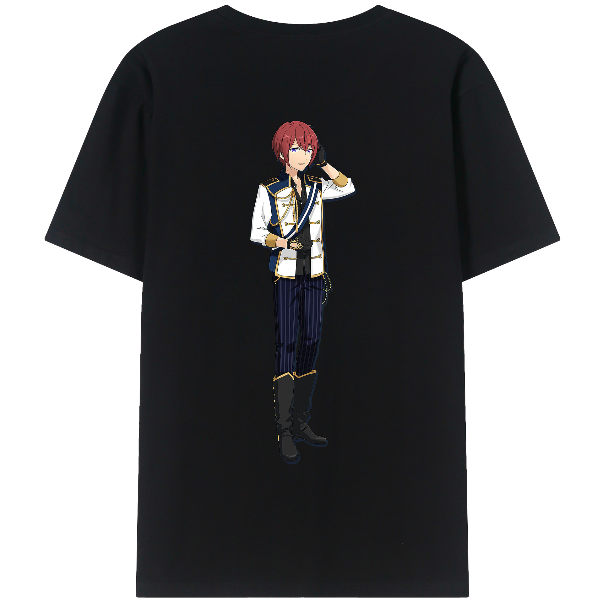 （画像用） あんさんぶるスターズ! Ensemble Stars 綿100％ メンズ半袖Tシャツ（バックプリント） 通気性