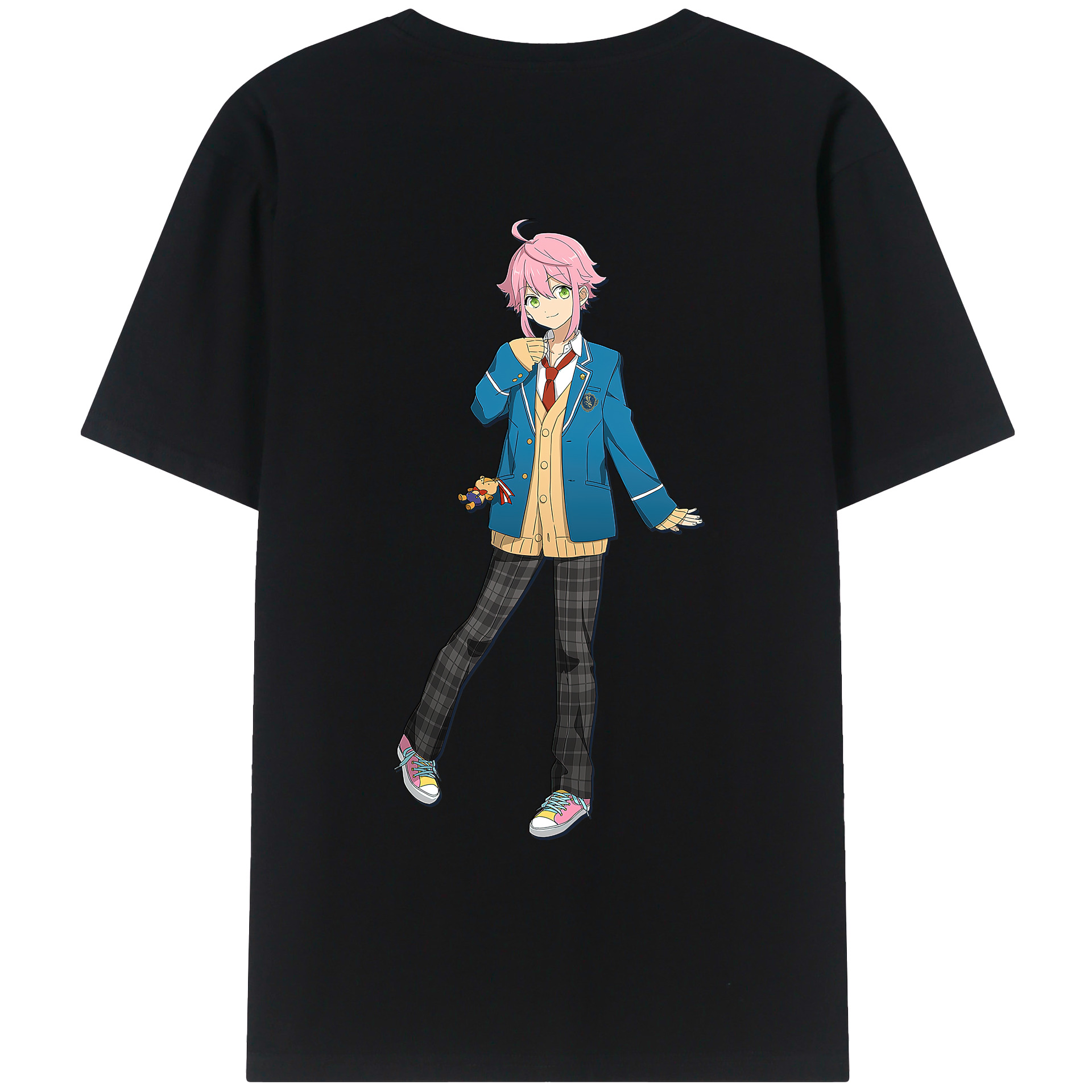（画像用） あんさんぶるスターズ! Ensemble Stars 綿100％ メンズ半袖Tシャツ（バックプリント） 通気性