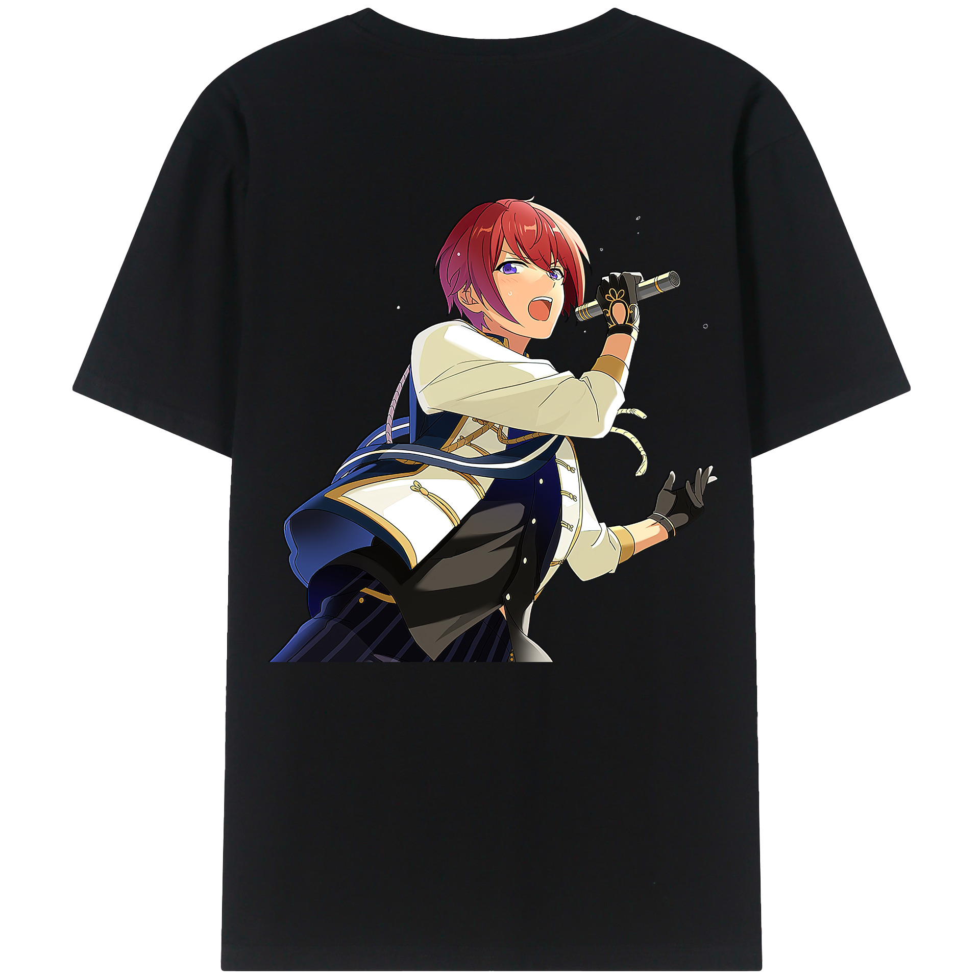 （画像用） あんさんぶるスターズ! Ensemble Stars 綿100％ メンズ半袖Tシャツ（バックプリント） 通気性