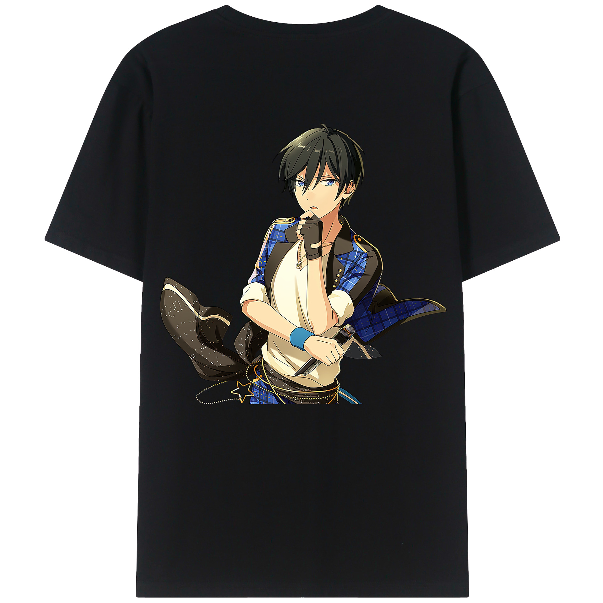 （画像用） あんさんぶるスターズ! Ensemble Stars 綿100％ メンズ半袖Tシャツ（バックプリント） 通気性