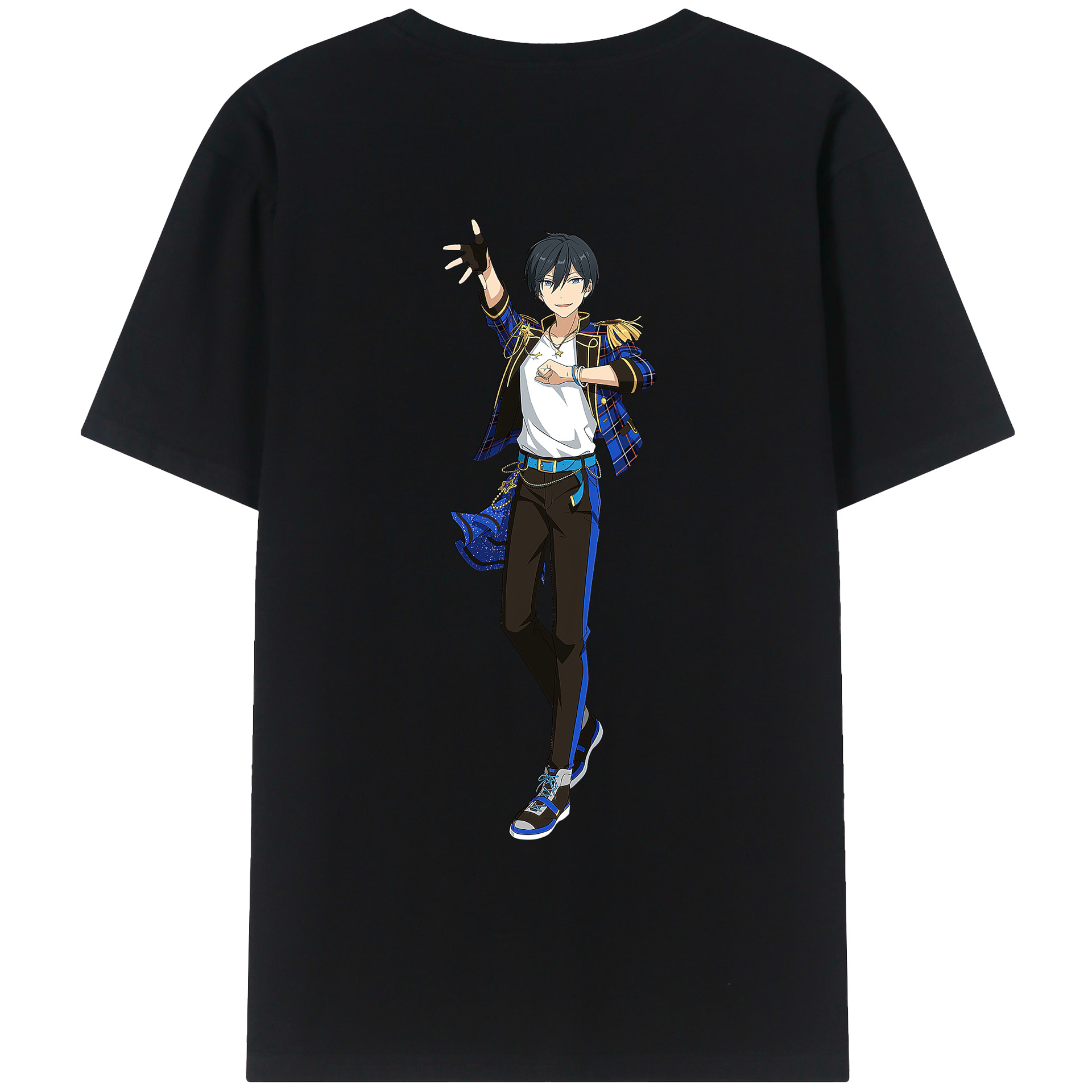 （画像用） あんさんぶるスターズ! Ensemble Stars 綿100％ メンズ半袖Tシャツ（バックプリント） 通気性