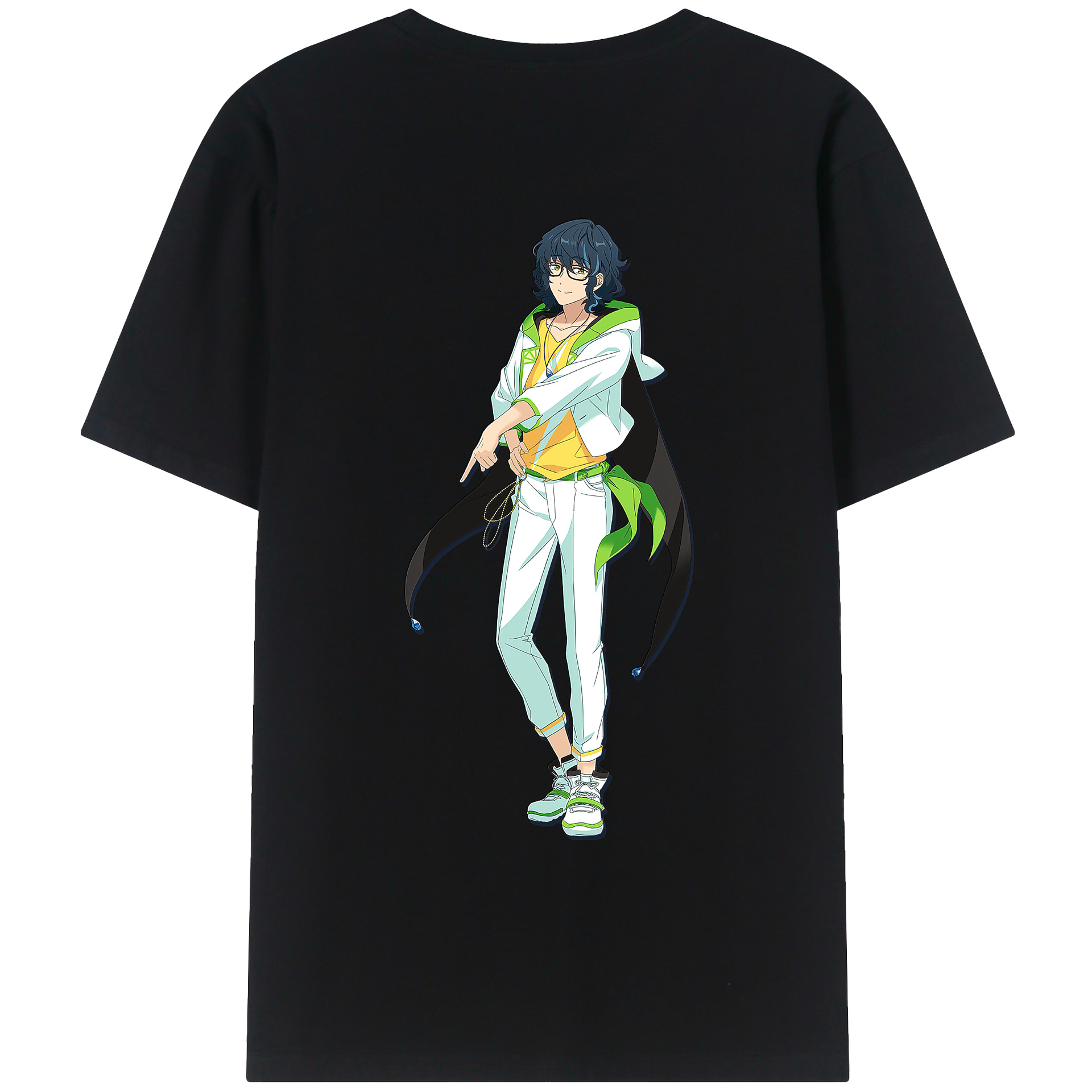 （画像用） あんさんぶるスターズ! Ensemble Stars 綿100％ メンズ半袖Tシャツ（バックプリント） 通気性