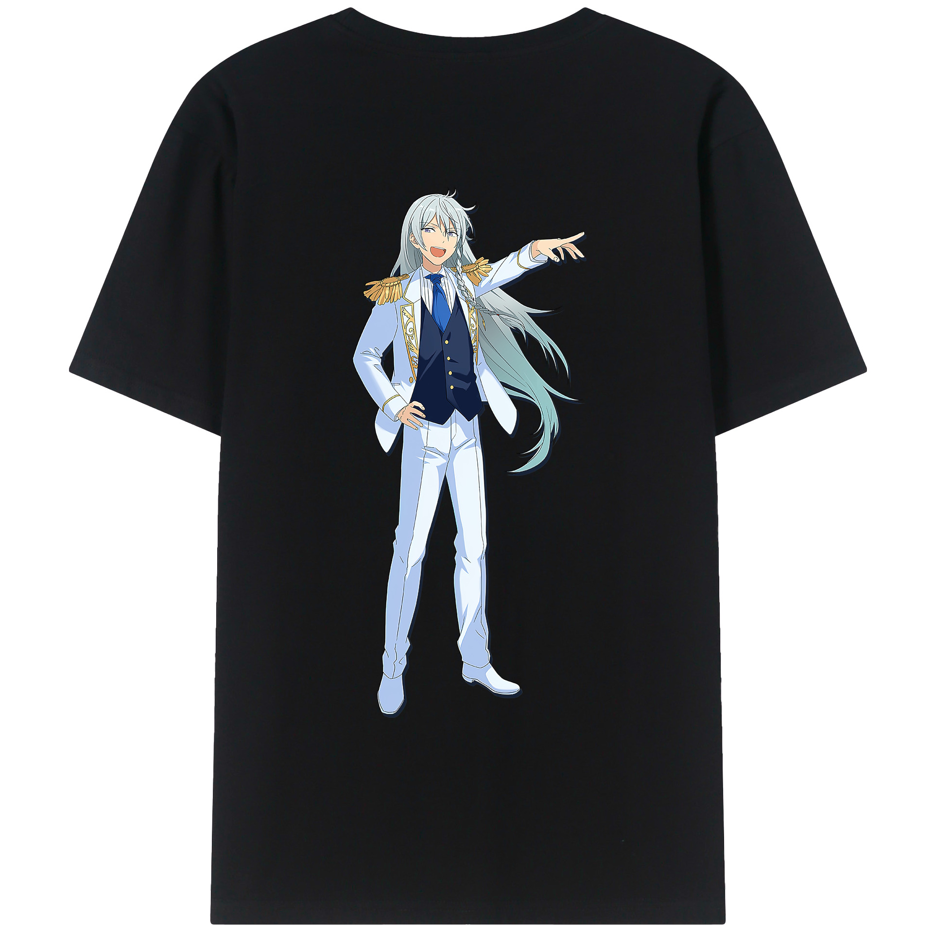 （画像用） あんさんぶるスターズ! Ensemble Stars 綿100％ メンズ半袖Tシャツ（バックプリント） 通気性