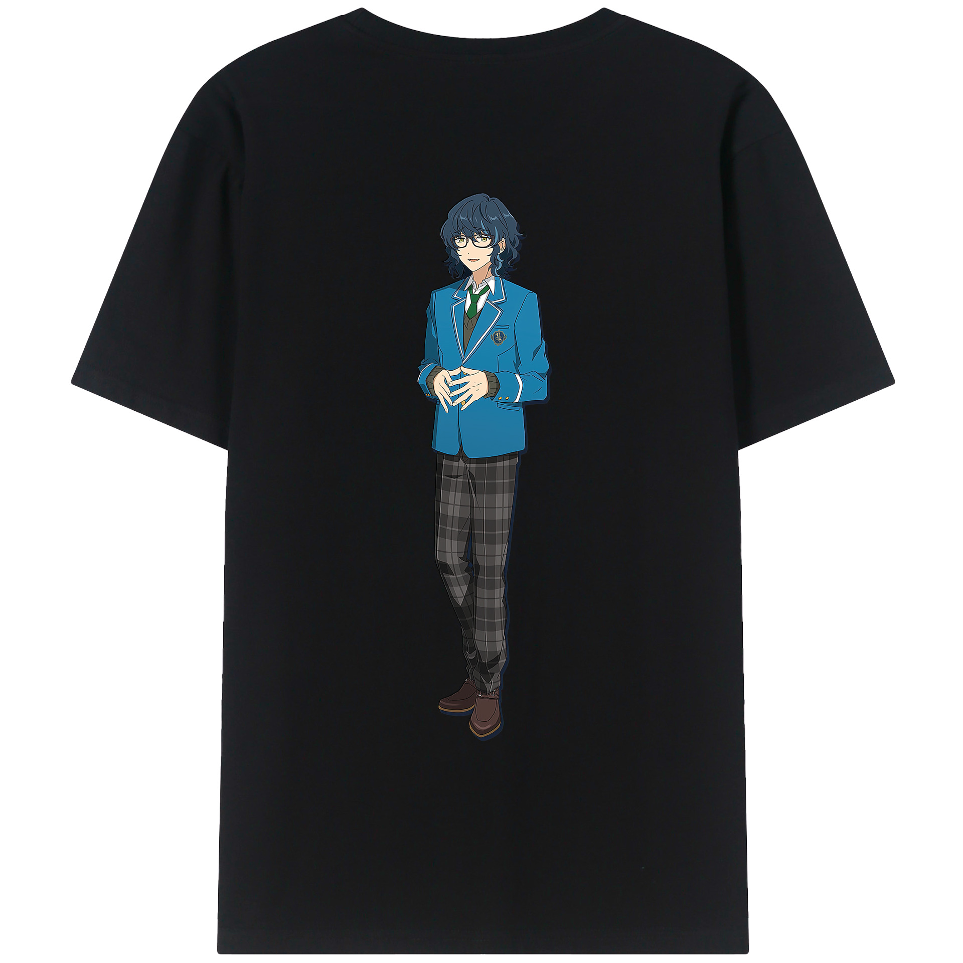 （画像用） あんさんぶるスターズ! Ensemble Stars 綿100％ メンズ半袖Tシャツ（バックプリント） 通気性