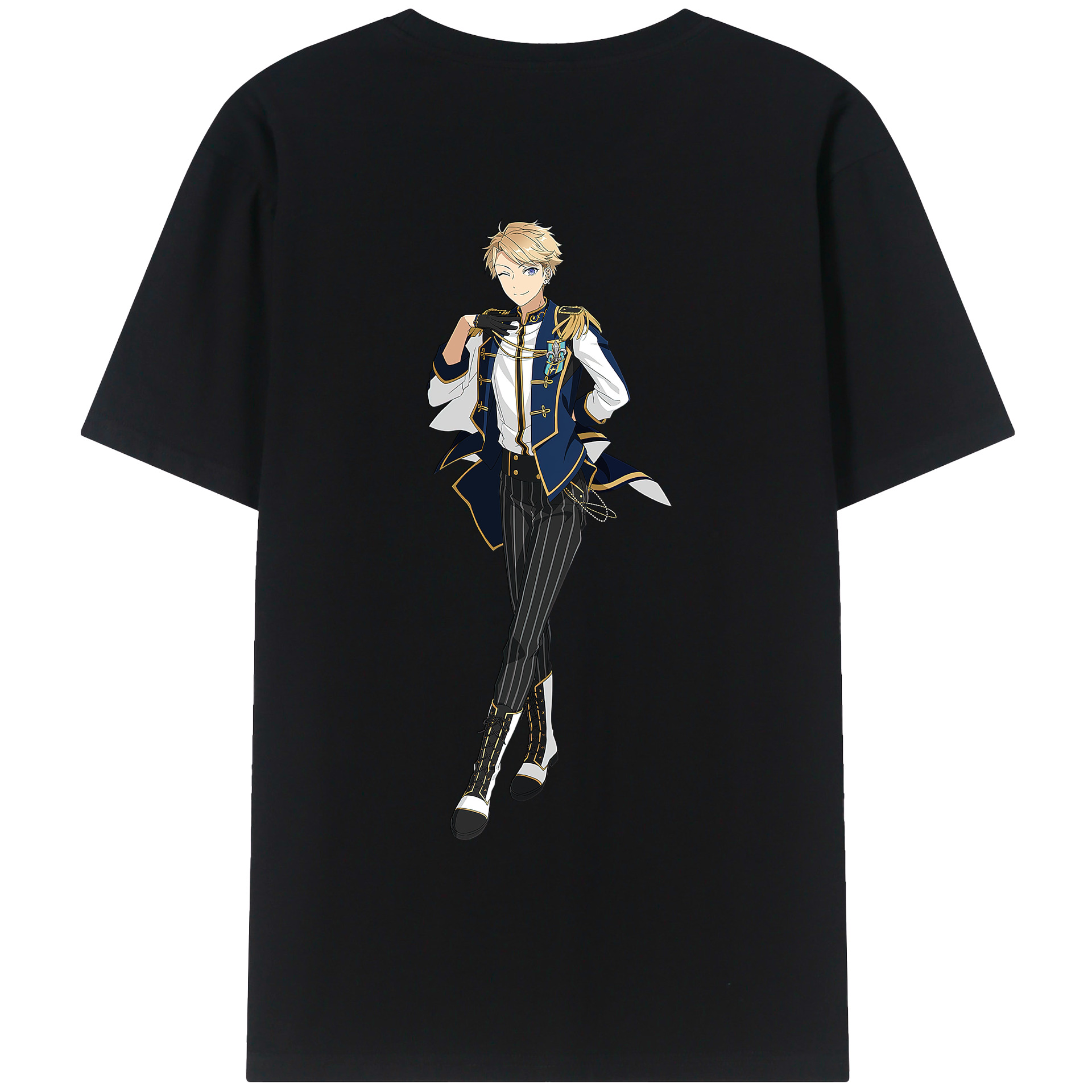 （画像用） あんさんぶるスターズ! Ensemble Stars 綿100％ メンズ半袖Tシャツ（バックプリント） 通気性