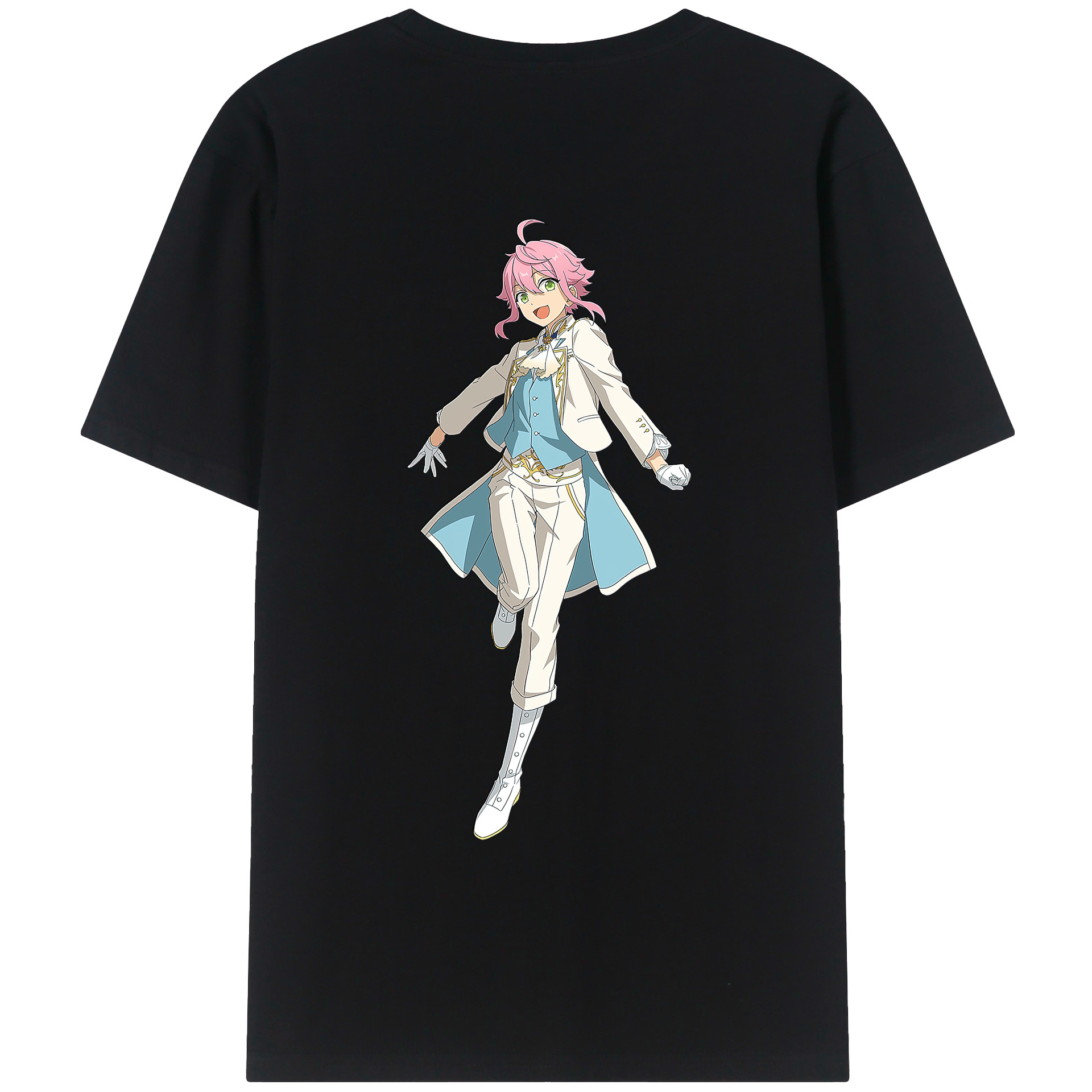 （画像用） あんさんぶるスターズ! Ensemble Stars 綿100％ メンズ半袖Tシャツ（バックプリント） 通気性